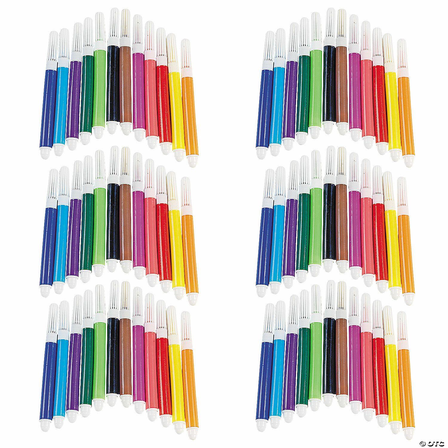 Markers | 3 1/2″ Bulk 48 Boxes of Mini Plastic Marker Sets – 12 Colors Per Box