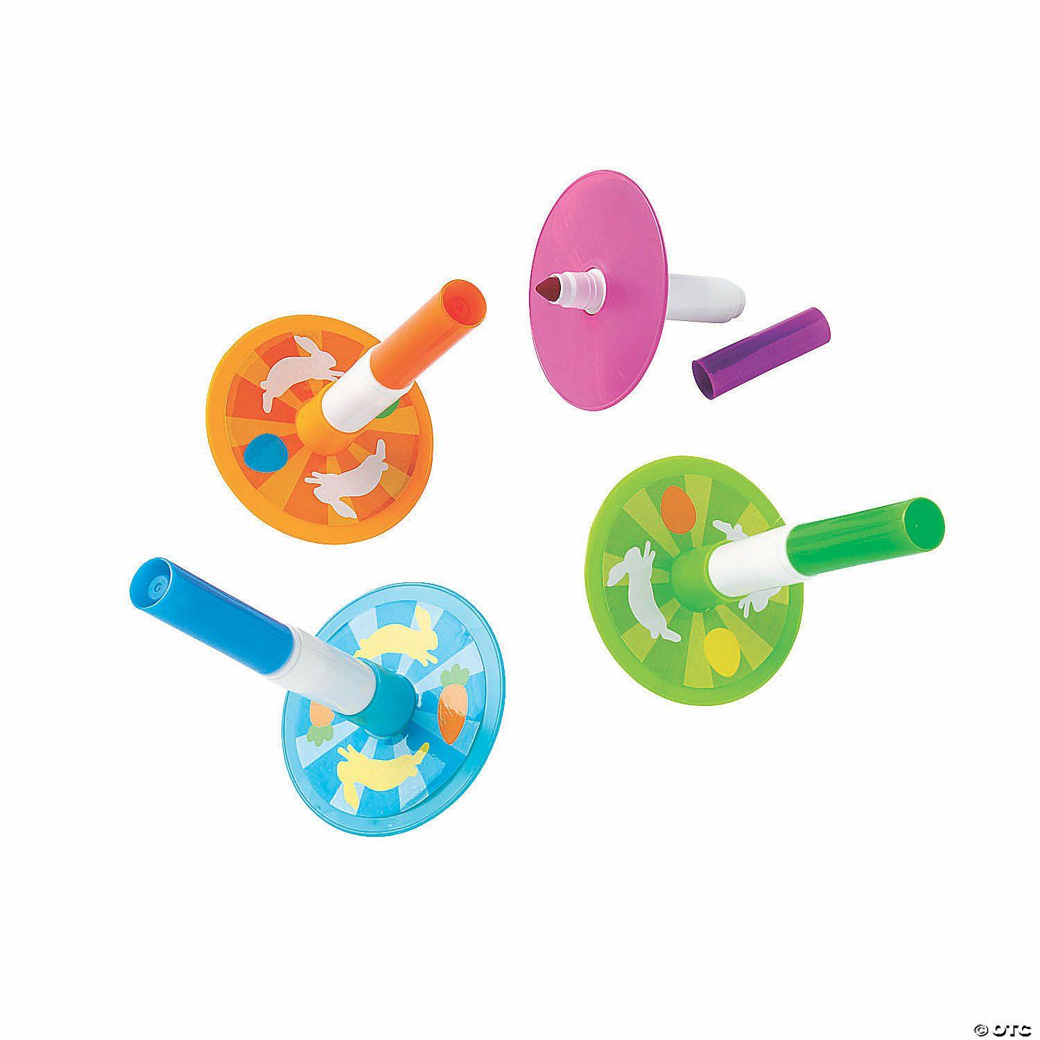 Markers | 4-Color Easter Spin Top Markers – 12 Pc.