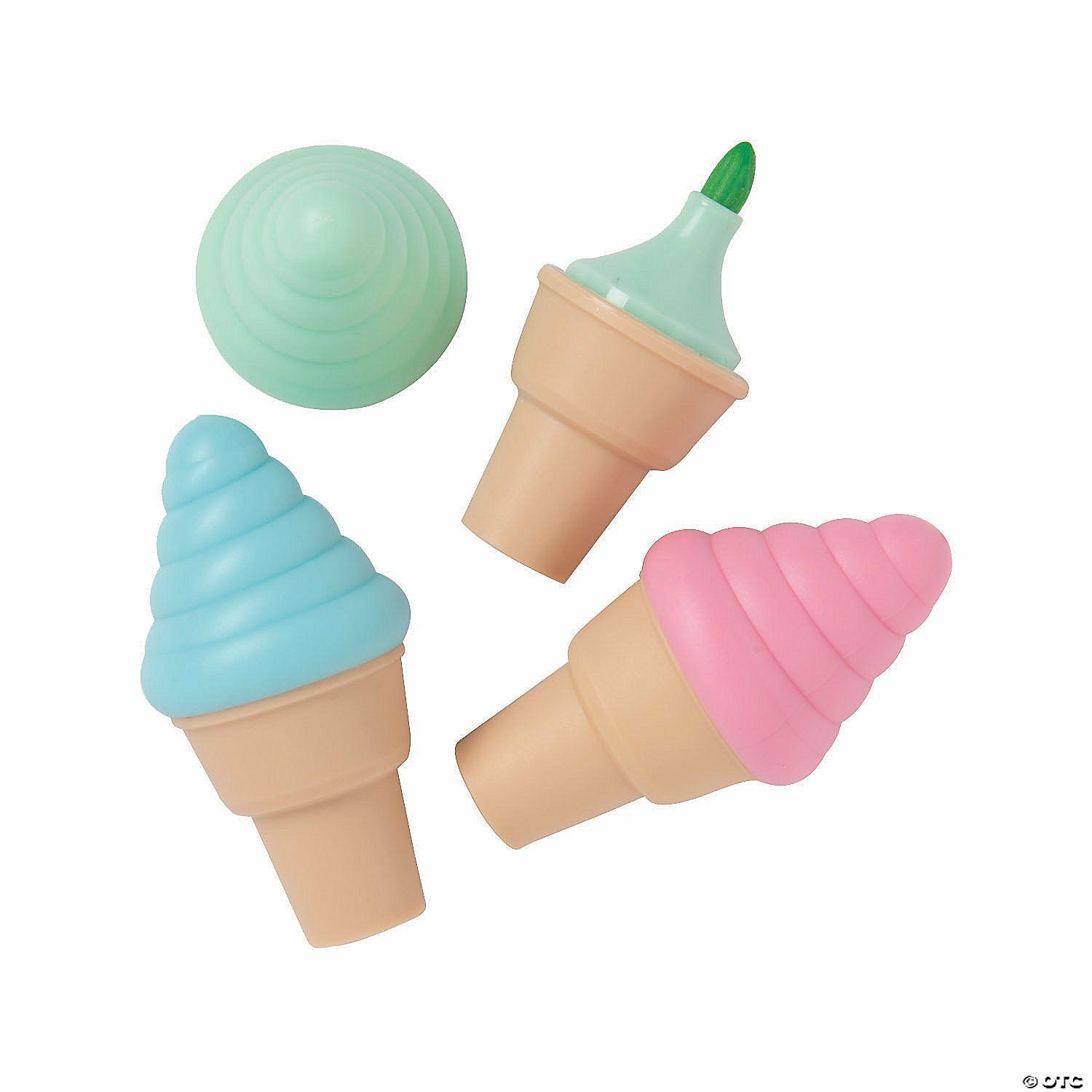 Markers | Ice Cream-Shaped Highlighters – 12 Pc.