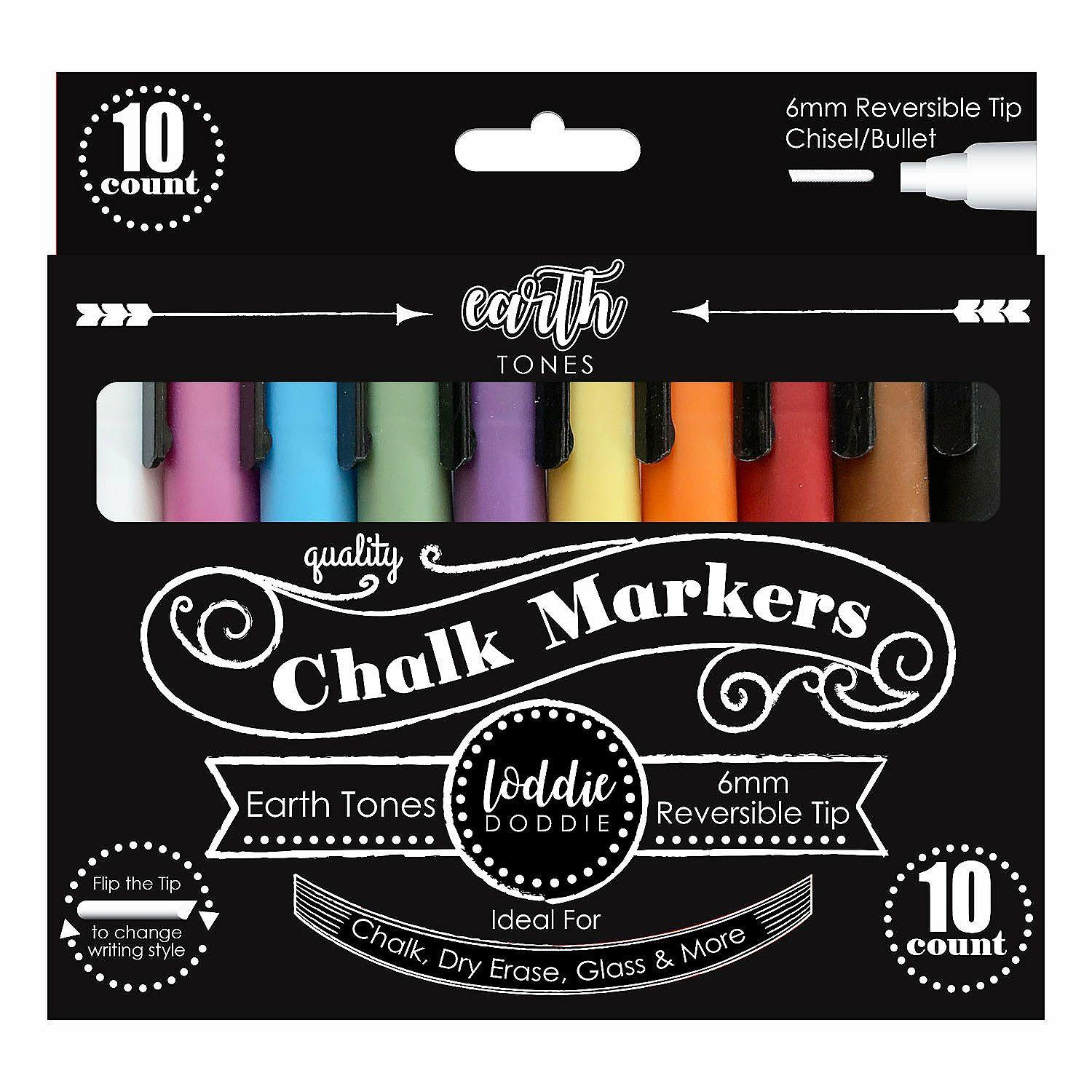 Markers | Loddie Doddie – 10ct Liquid Chalk Markers – Earth Tones