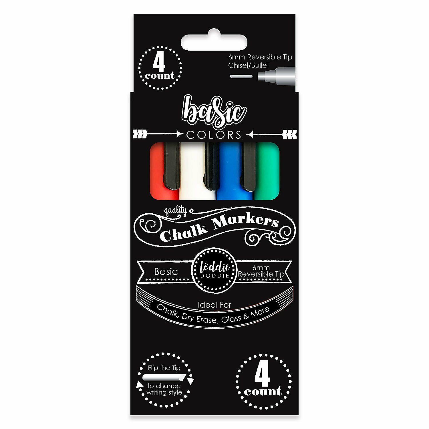 Markers | Loddie Doddie – 4ct Liquid Chalk Markers – Basic Primary Colors