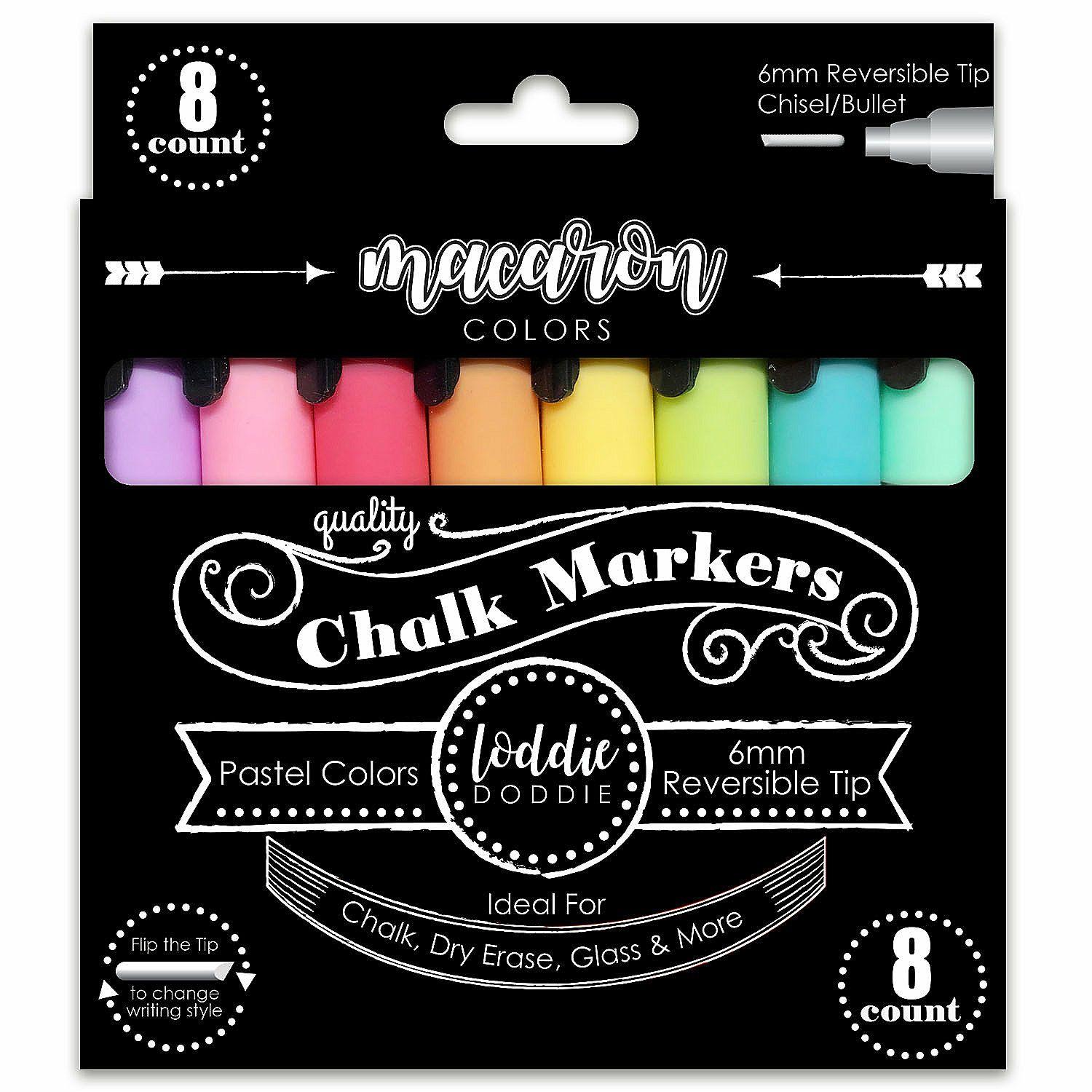 Markers | Loddie Doddie – 8ct Liquid Chalk Markers – Macaron Pastel Colors