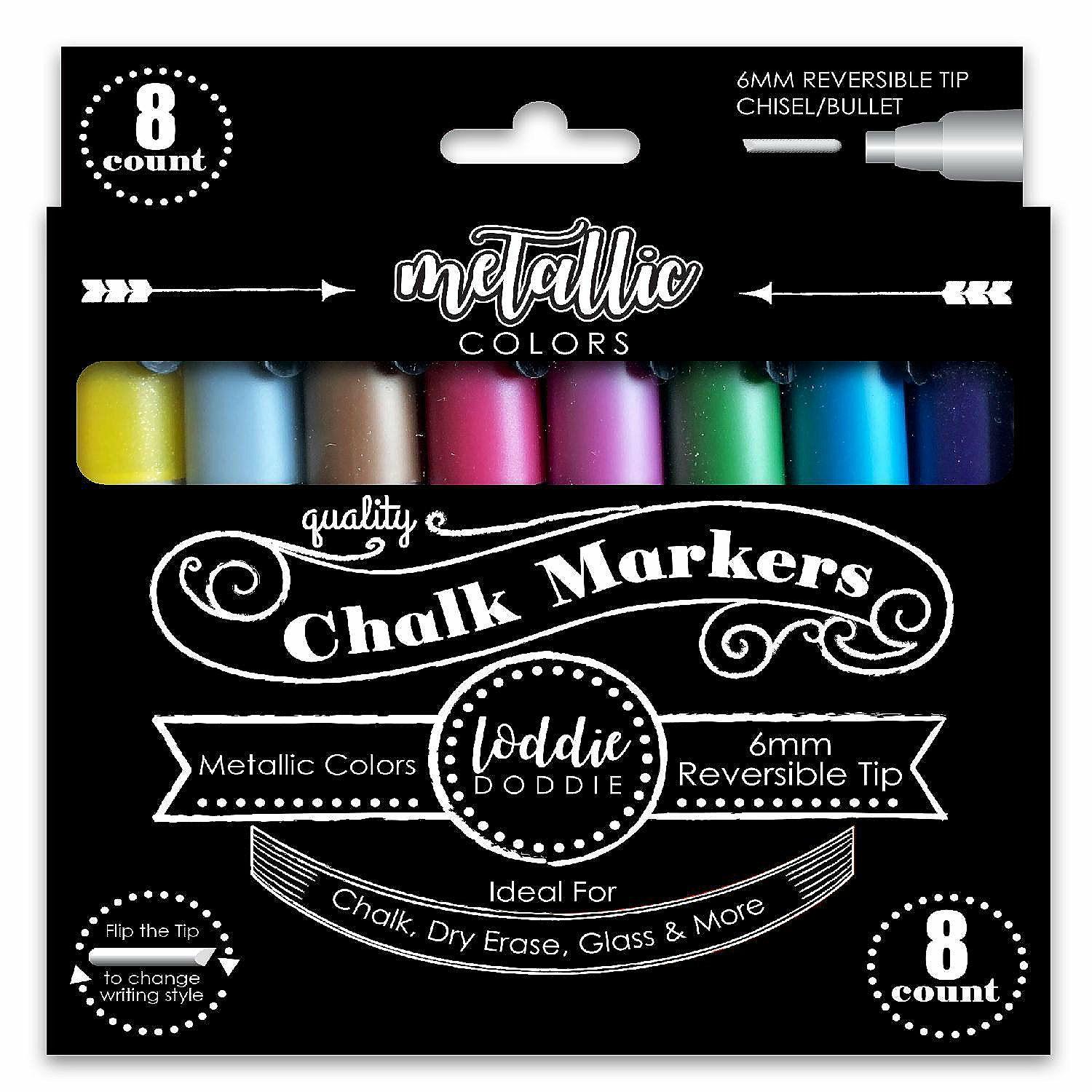 Markers | Loddie Doddie – 8ct Liquid Chalk markers – Metallic Colors