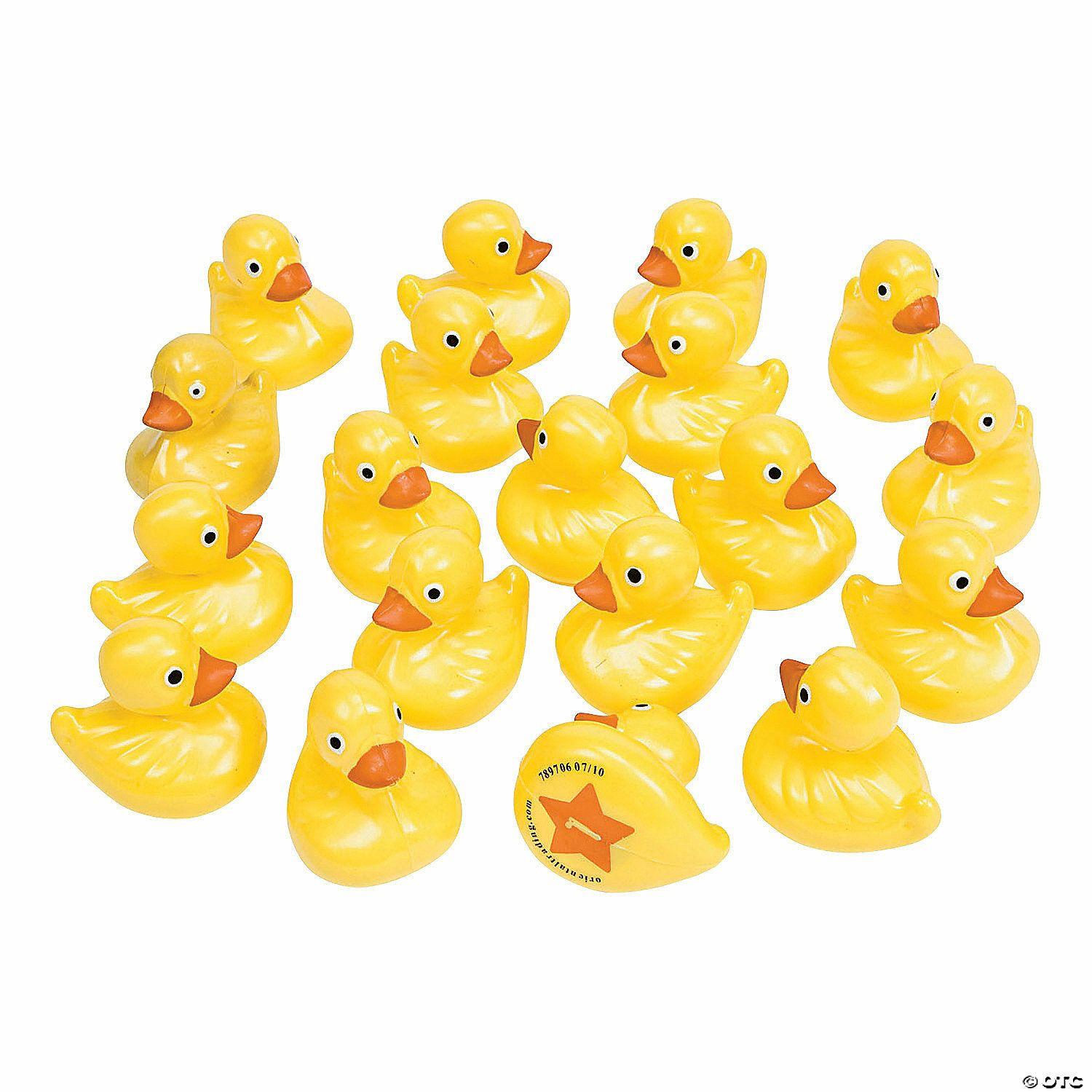 Math | 2 1/2″ Numbered Bright Yellow Plastic Duck Matching Game Set