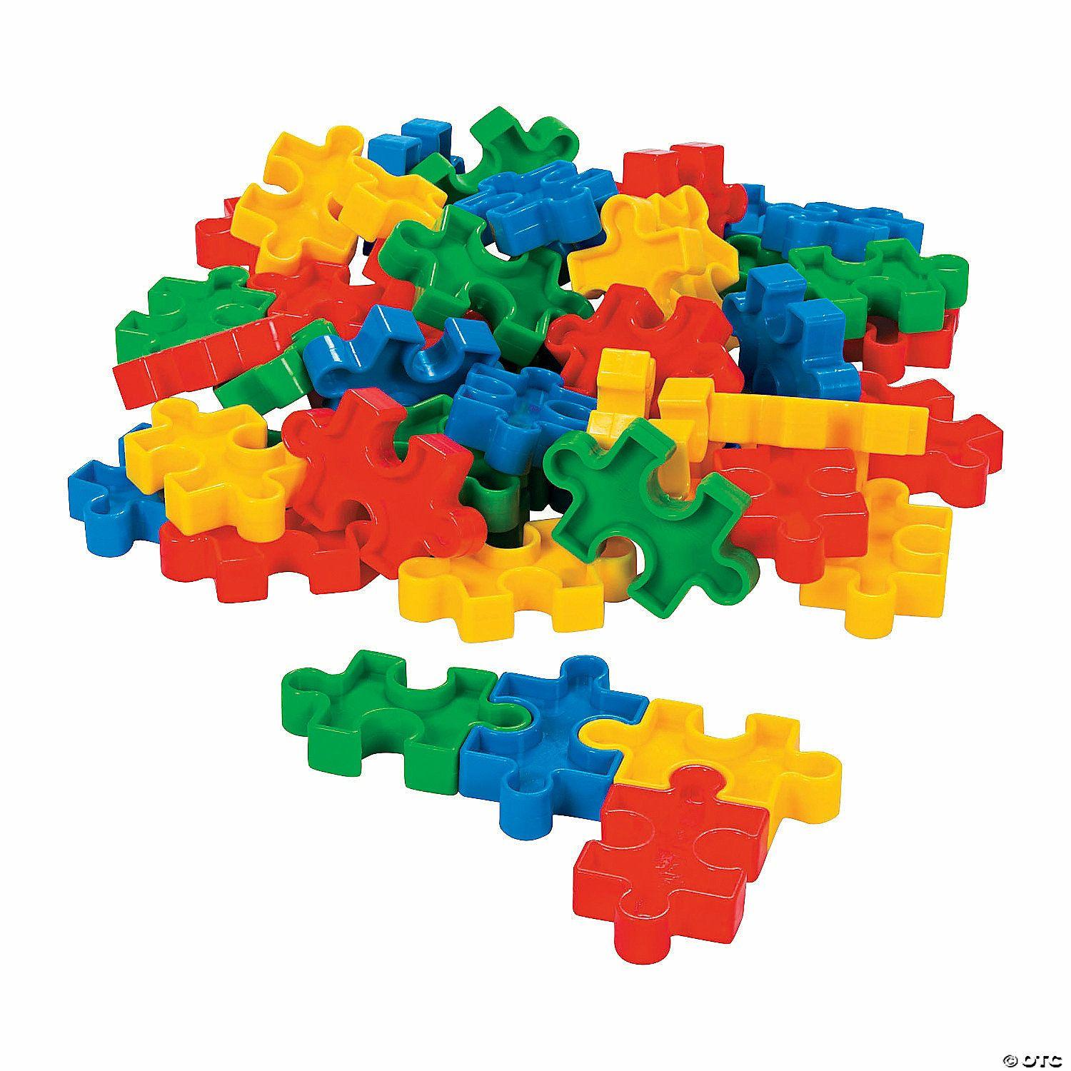 Math | Bulk 50 Pc. Puzzle-Shaped Manipulatives Blocks