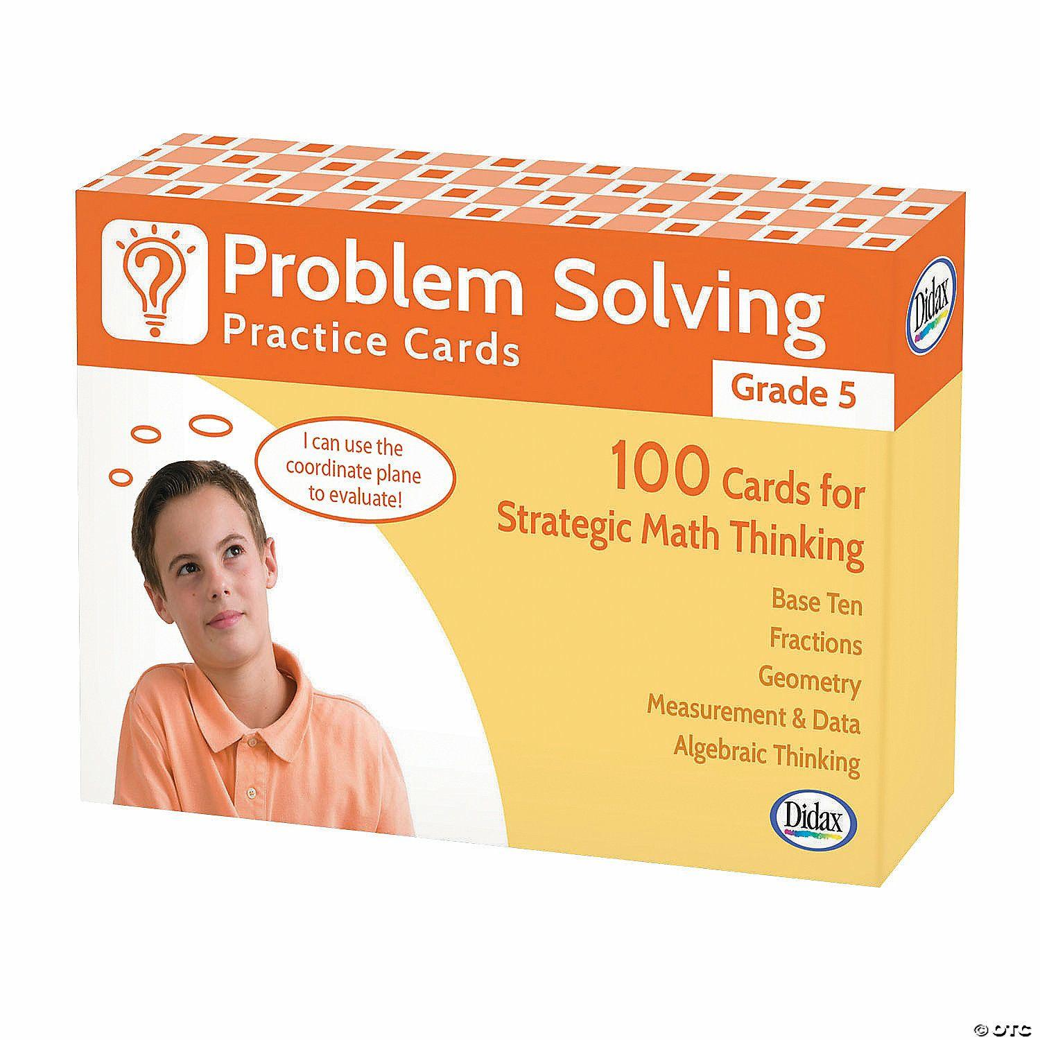 Math | Didax Problem Solving Practice Cards, Grade 5