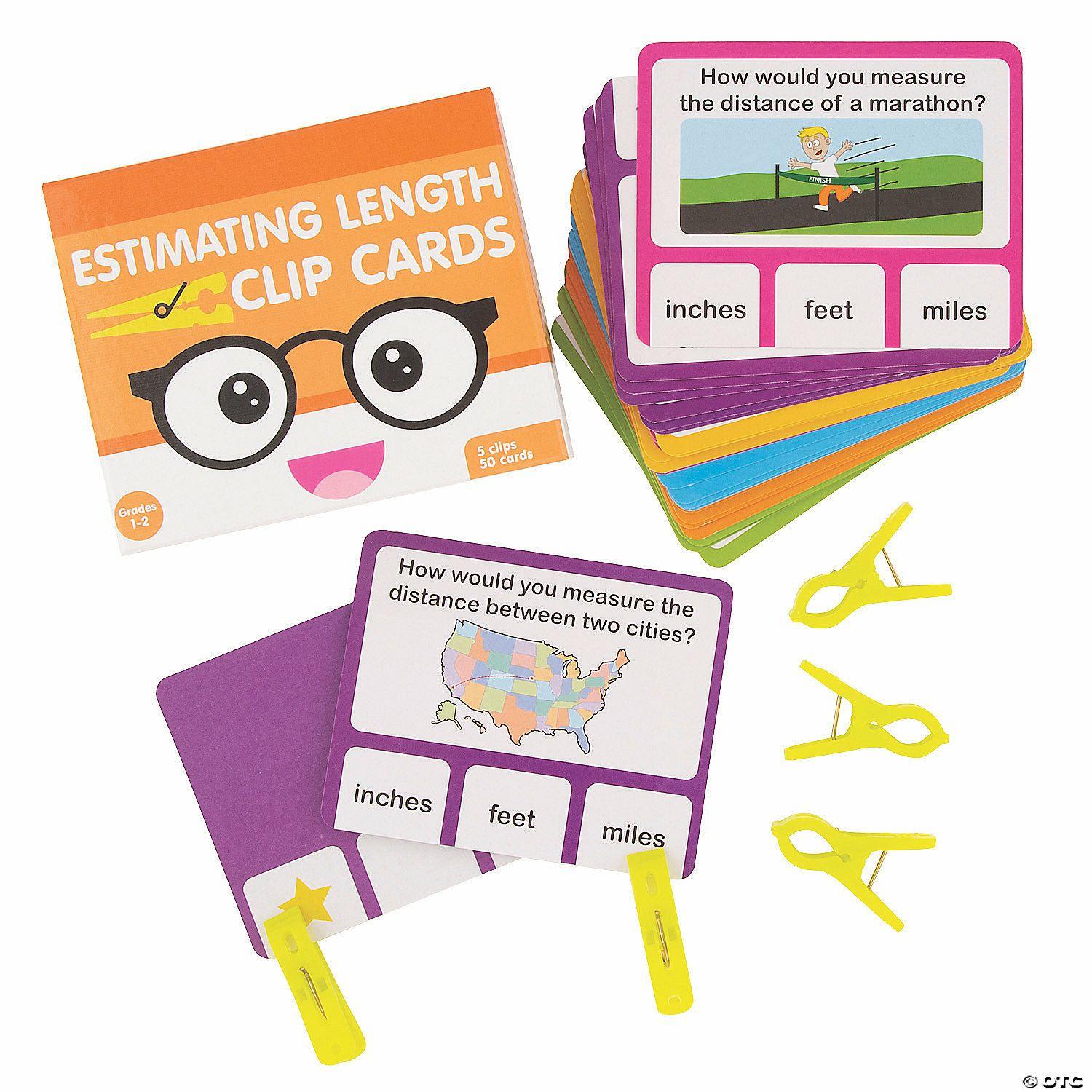 Math | Estimating Length Clip Cards