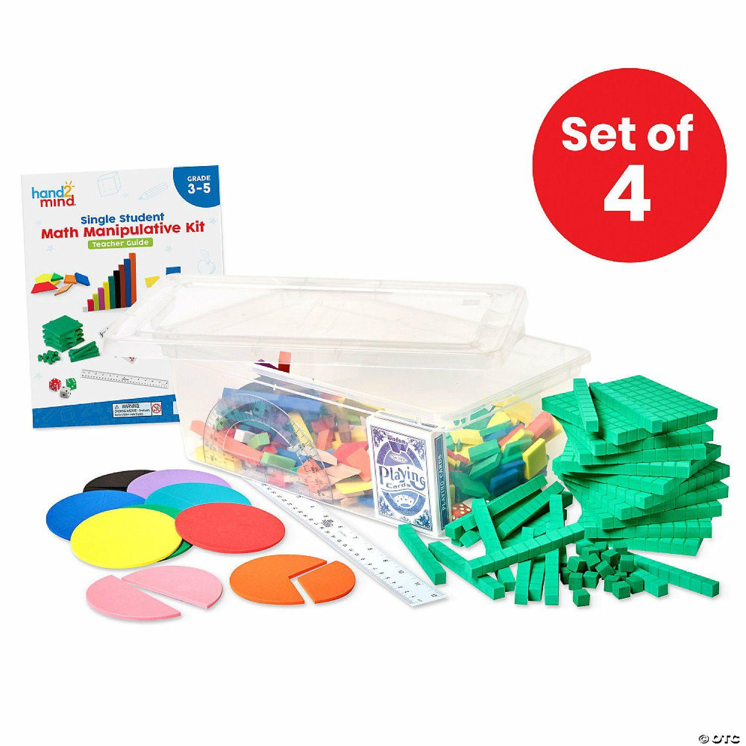 Math | Hand2Mind Individual Student Manipulative Kits, Grades 3-5, Set of 4