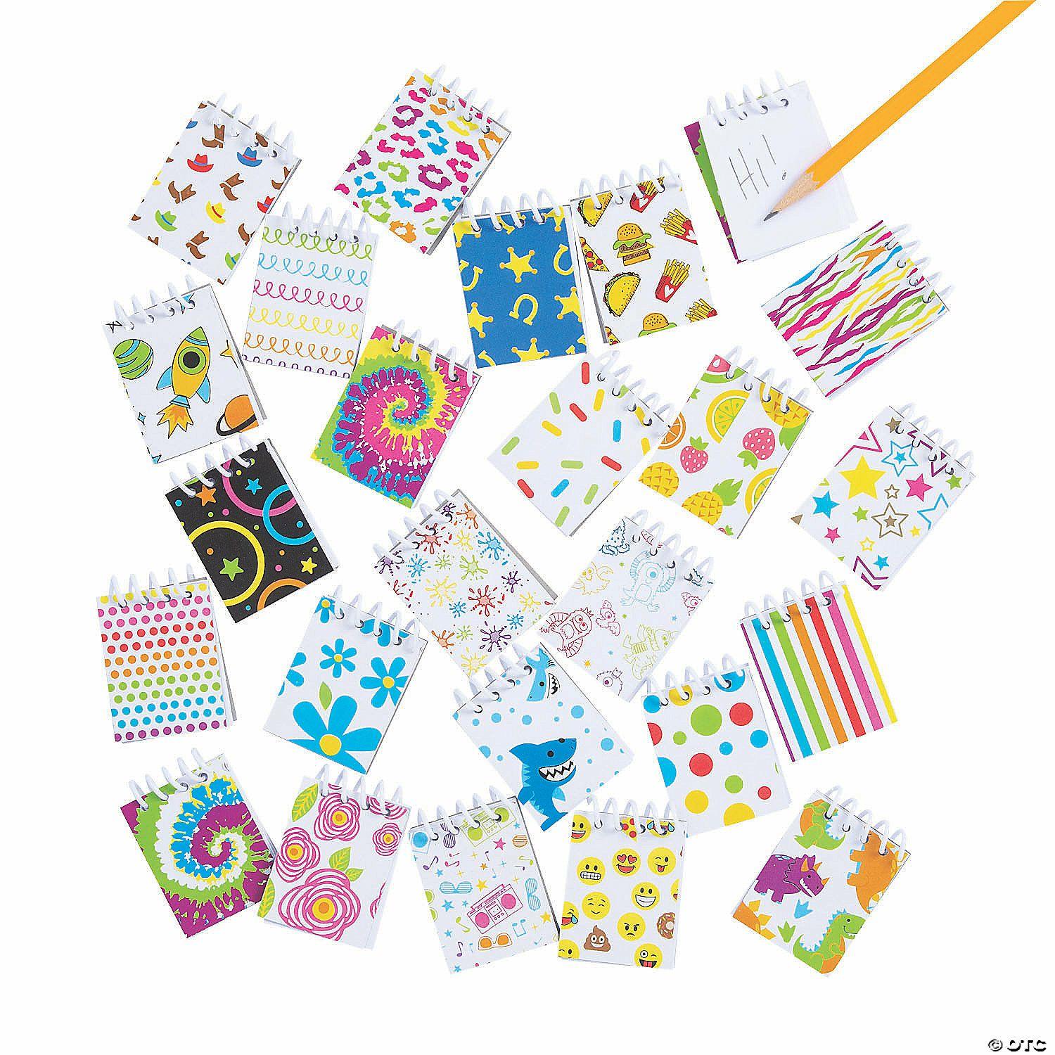 Notepads | 1 1/2″ x 2″ Bulk 144 Pc. Mini Everyday Fun Spiral Paper Notepads Assortment