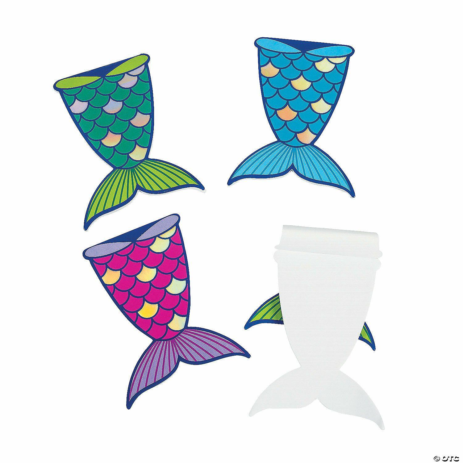 Notepads | 3 3/4″ x 4 1 2″ Mermaid Tail-Shaped Foil Paper Notepads – 24 Pc.