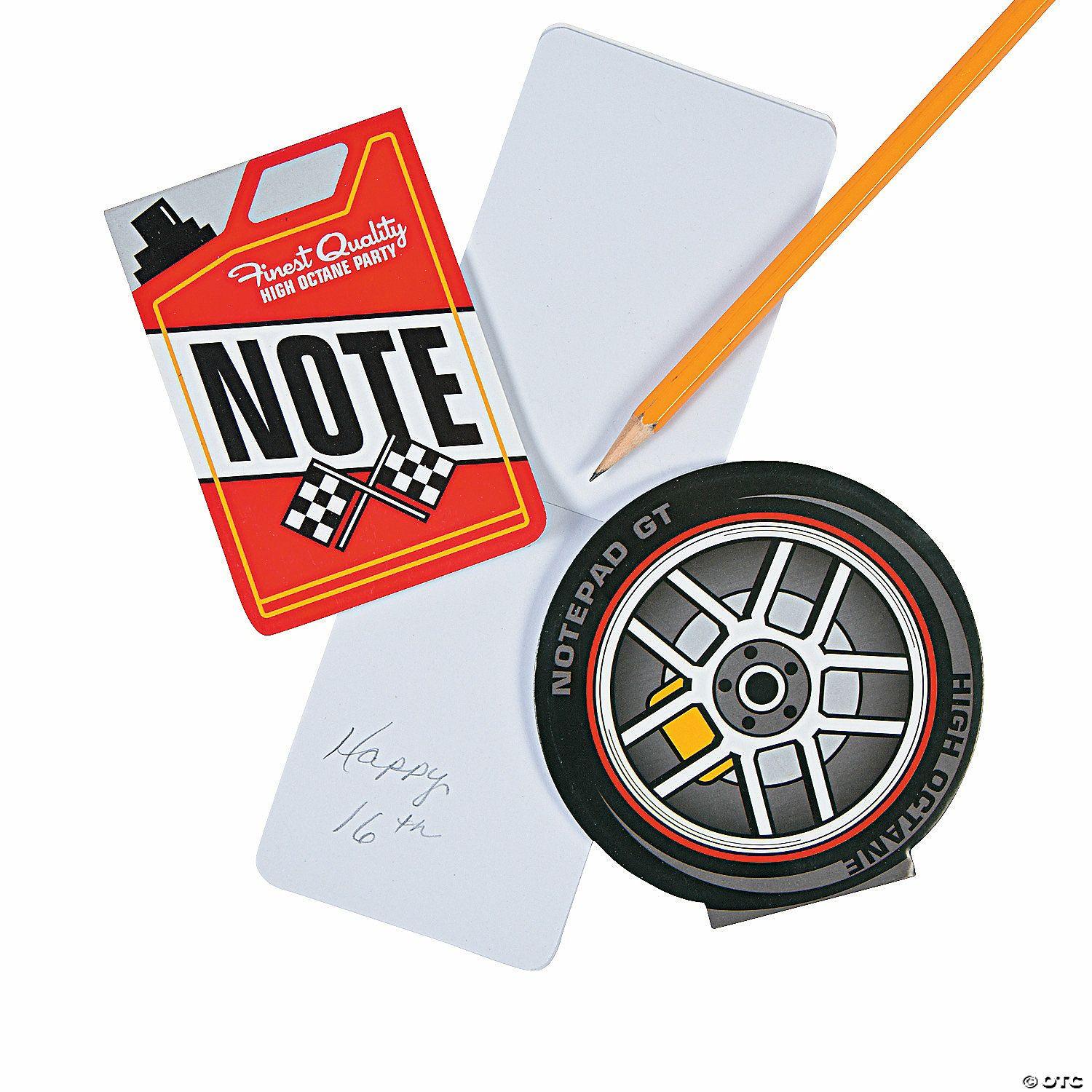 Notepads | 4 1/4″ 30 pg. Race Car Multicolor Paper Notepads – 24 Pc.