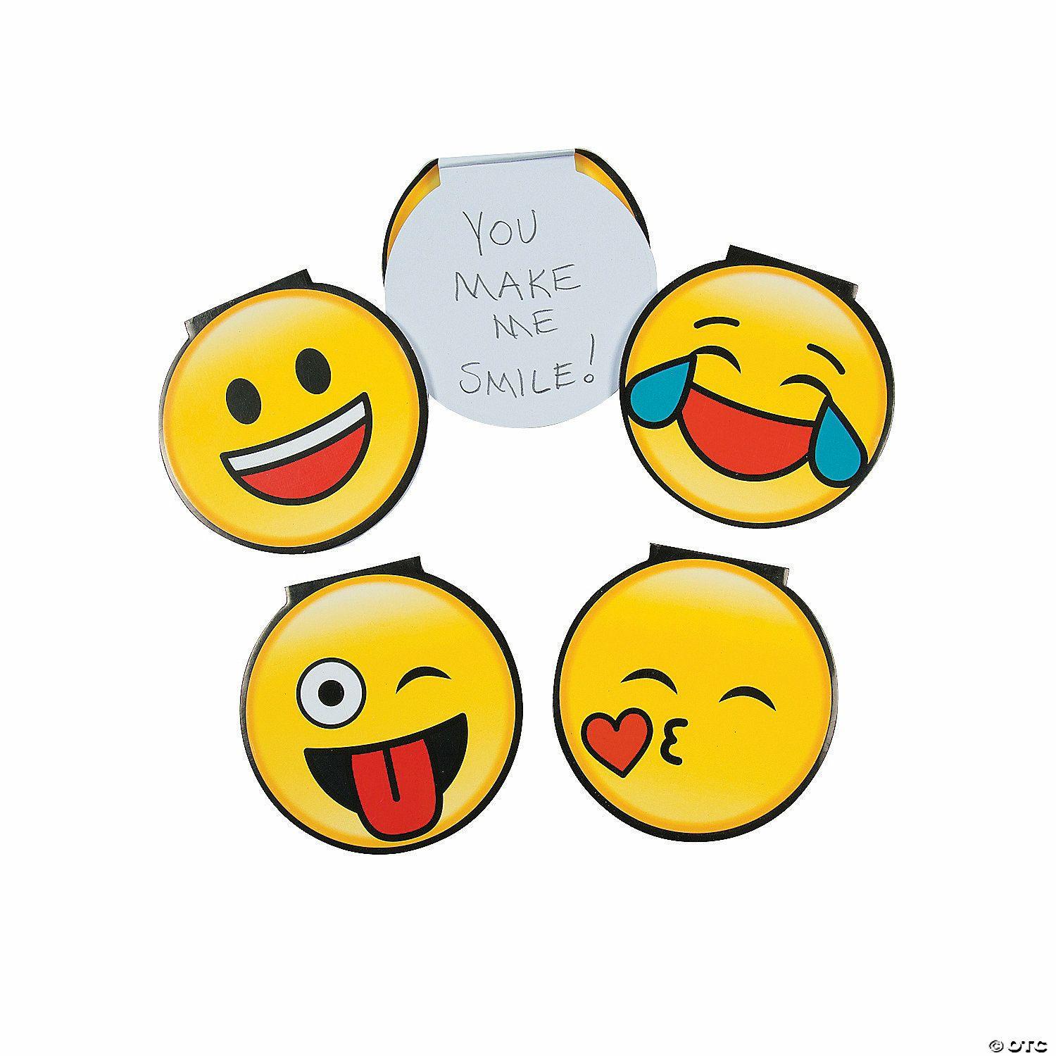 Notepads | 4″ 30 pg. Assorted Yellow Emoji Face Paper Notepads – 24 Pc.