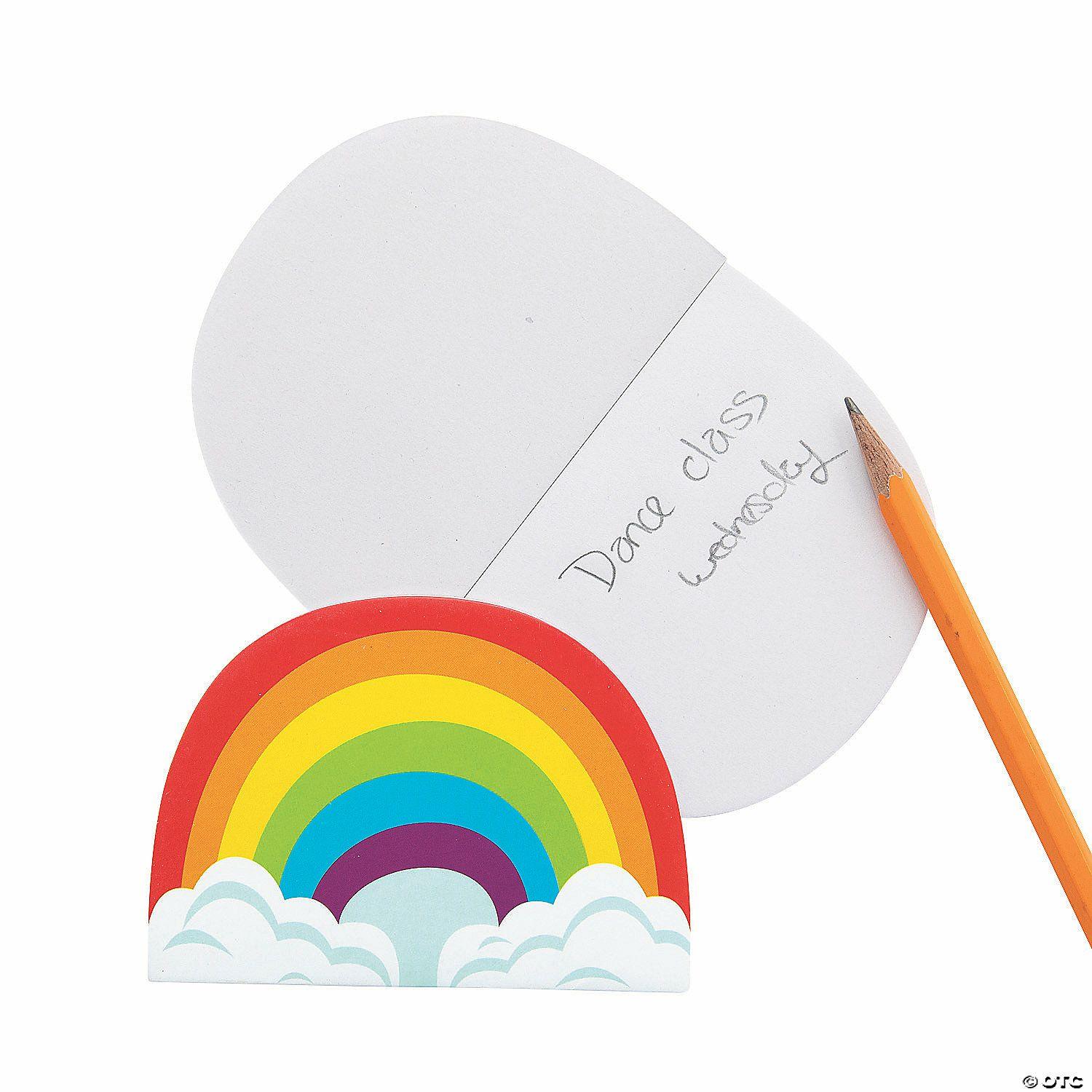 Notepads | 4″ x 3″ 25 pg. Rainbow-Shaped Paper Notepads – 24 Pc.