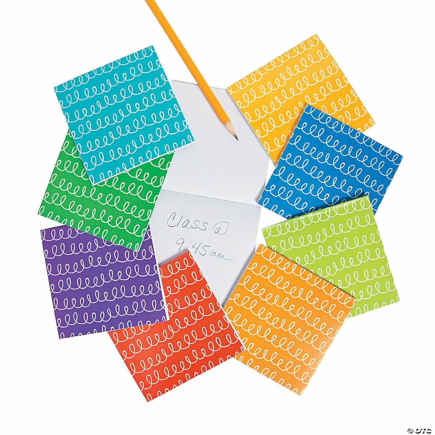 Notepads | 4″ x 4″ 30 pg. Scribbles Multicolor Paper Notepads – 24 Pc.