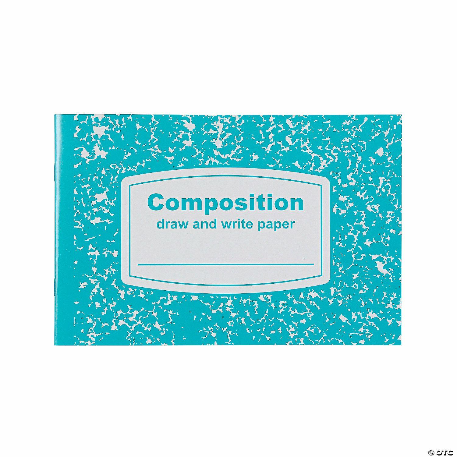 Notepads | 6″ x 8″ 20 Pg. Draw & Write Half-Sized Composition Books – 12 Pc.