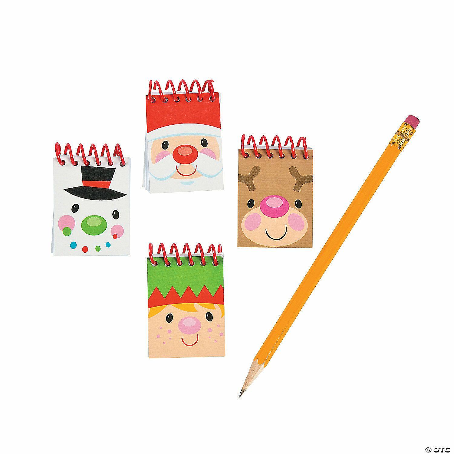 Notepads | Bulk 48 Pc. Cheery Christmas Mini Spiral Notepads