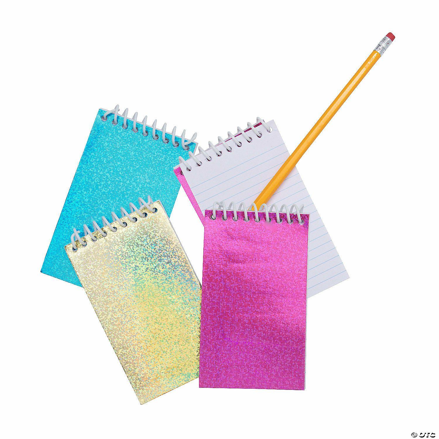 Notepads | Glitter Spiral Notepads – 24 Pc.