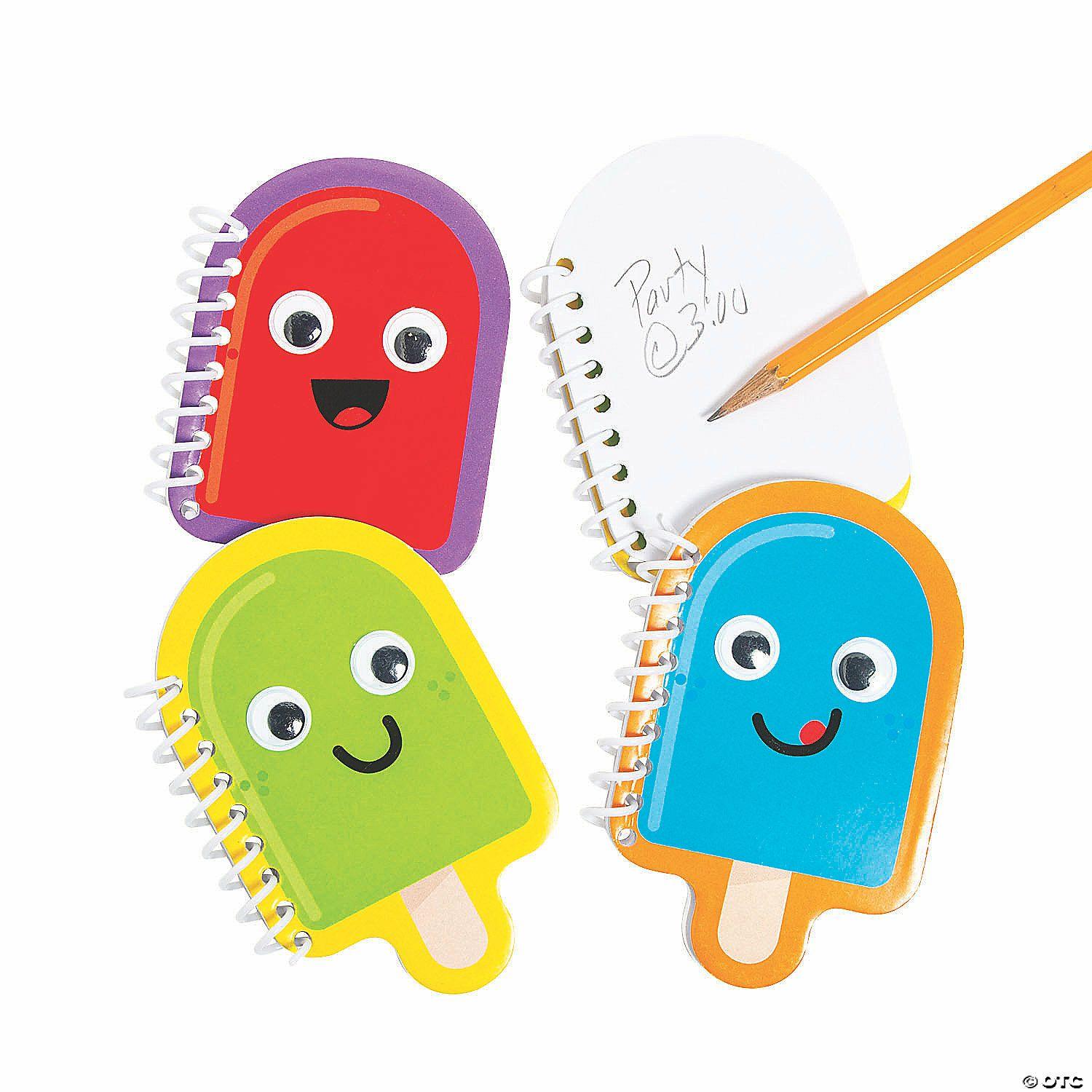 Notepads | Ice Pop Party Googly Eyes Spiral Notepads – 24 Pc.