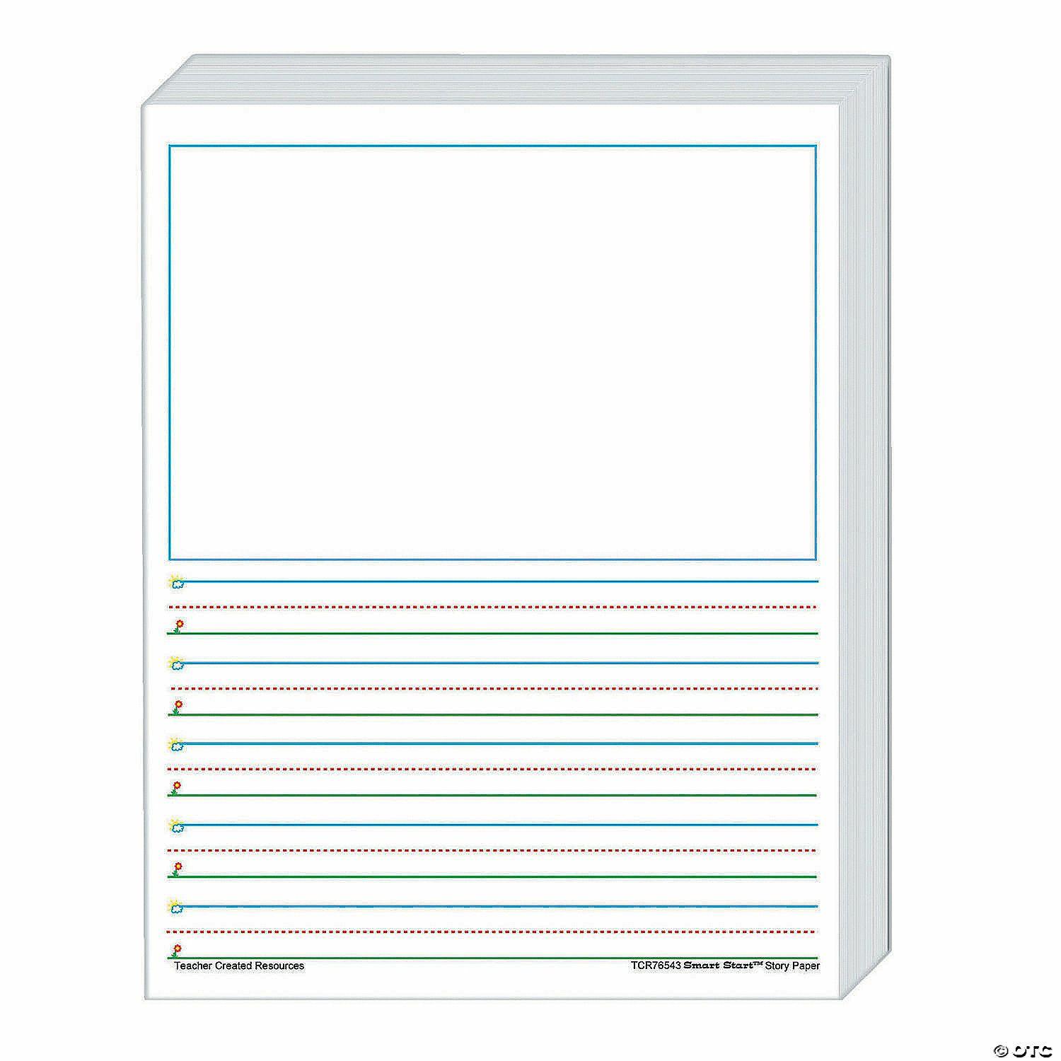 Notepads | Teacher Created Resources Smart Start 1-2 Story Paper, 360 Sheets Per Pack