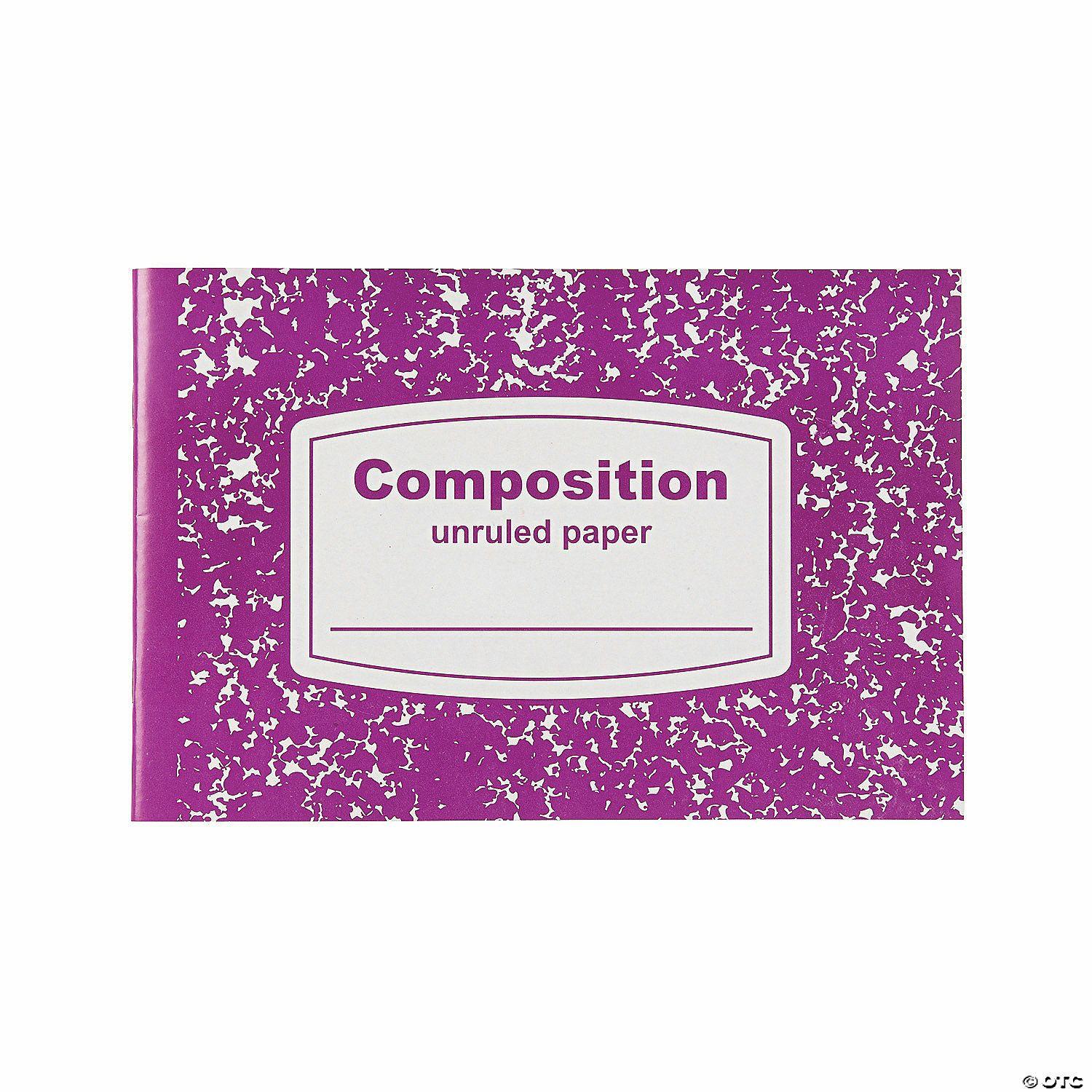 Notepads | Unruled Half-Sized Composition Books – 12 Pc.