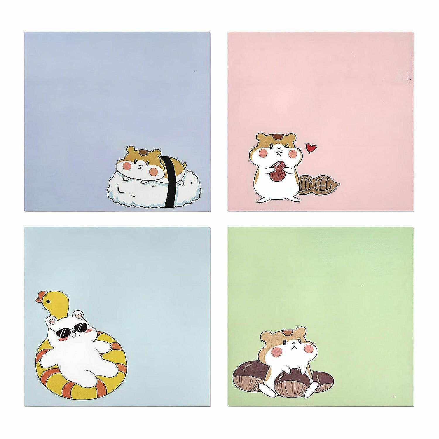 Notepads | Wrapables Funny Chipmunks Sticky Notes (Set Of 4)