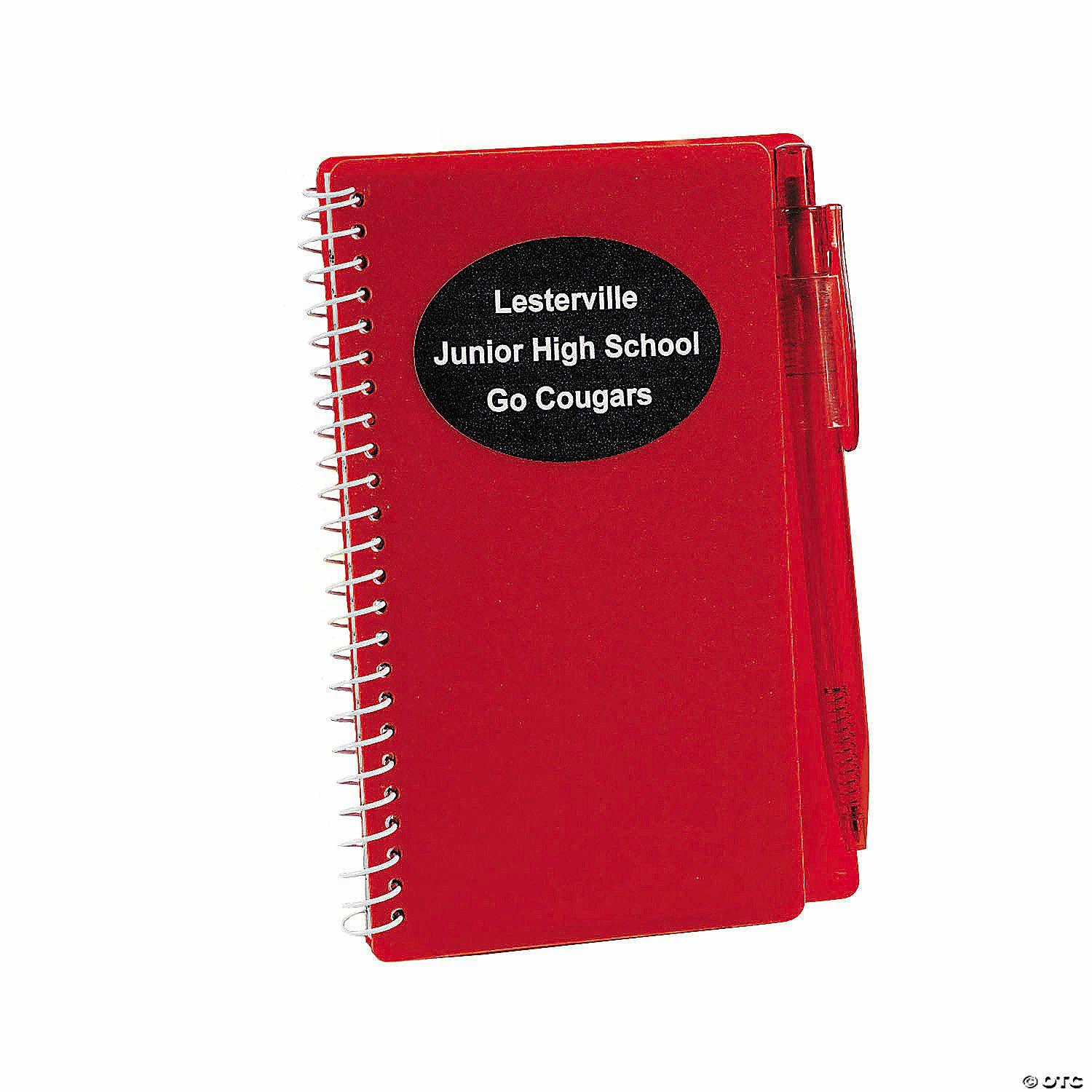 Office Supplies | Personalized Spiral Notebooks with Pens – 12 Pc.