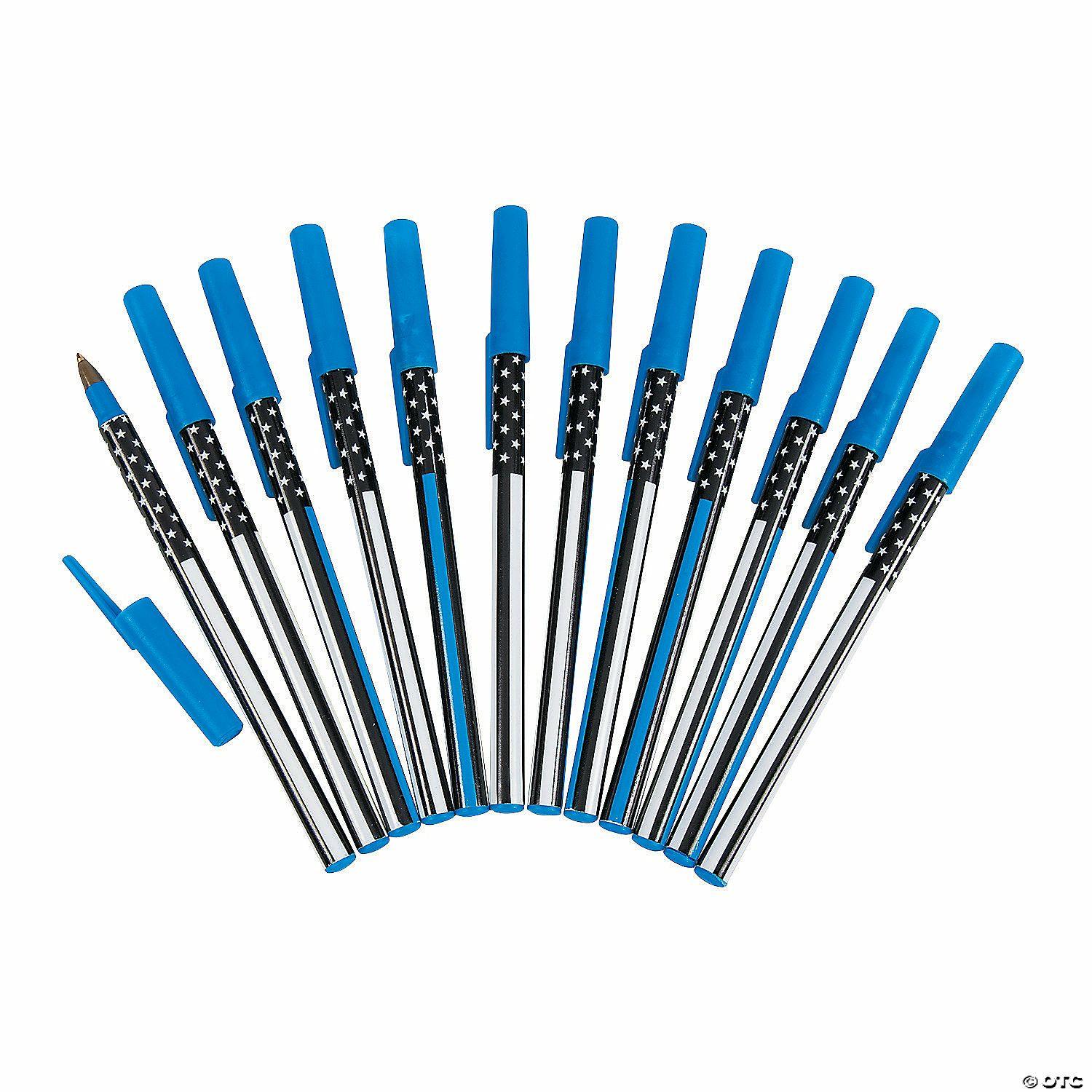 Office Supplies | Thin Blue Line Pens – 12 Pc.