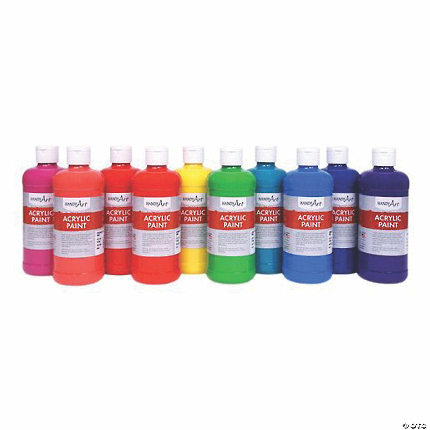 Paint | 16 oz. Bulk 10 Pc. Tropical Acrylic Paint Bottle Supply Pack