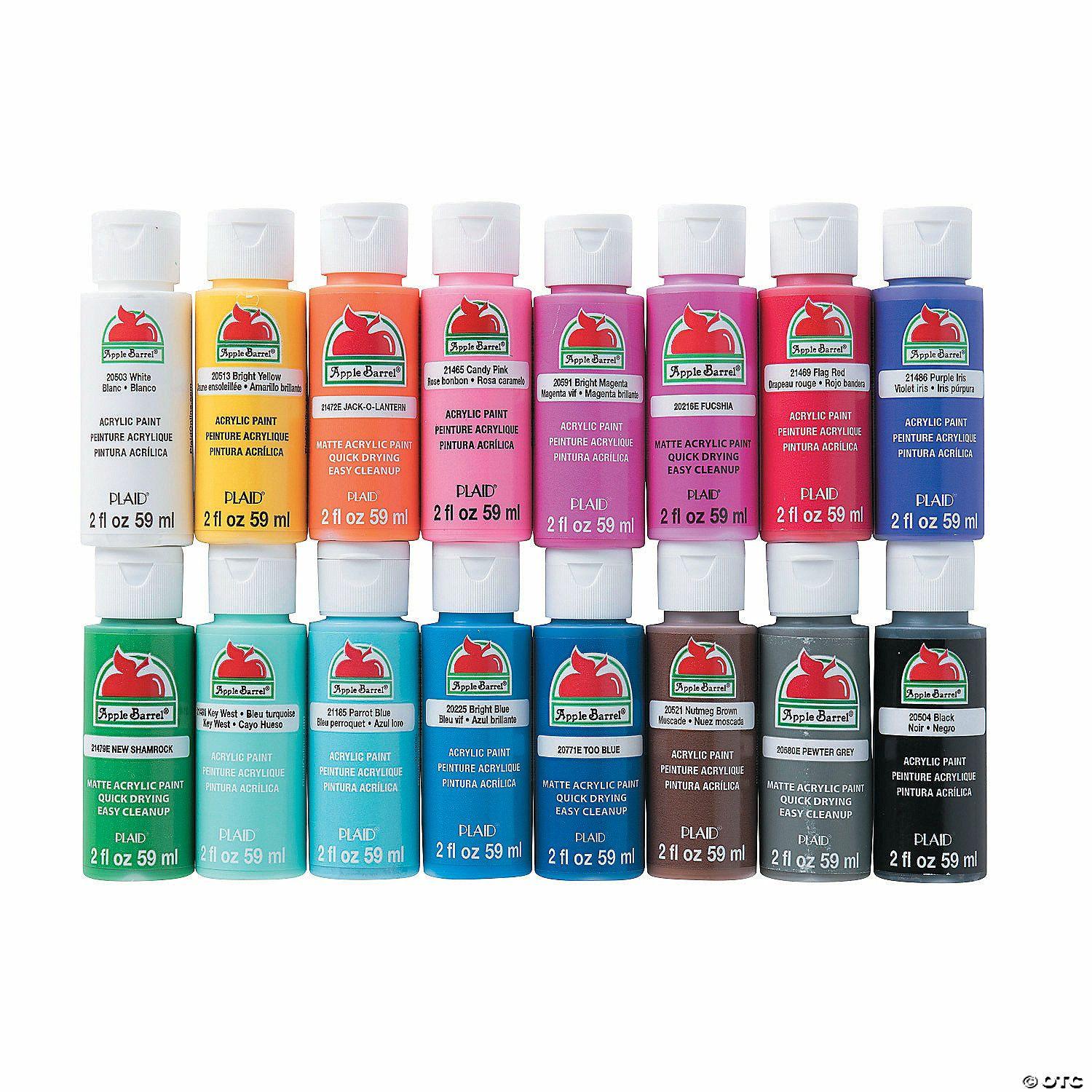 Paint | 2 oz. 16-Color Apple Barrel® Acrylic Paint Bottle Supply Pack