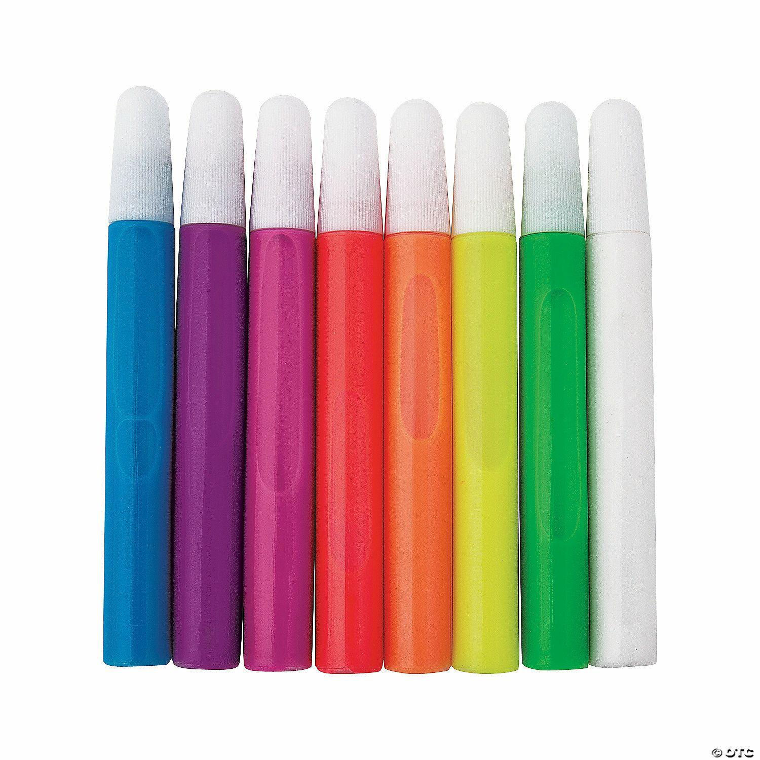 Paint | 4 3/4″ 15ml. 8-Color Bright Neon Suncatcher Paint Pens – 24 Pc.