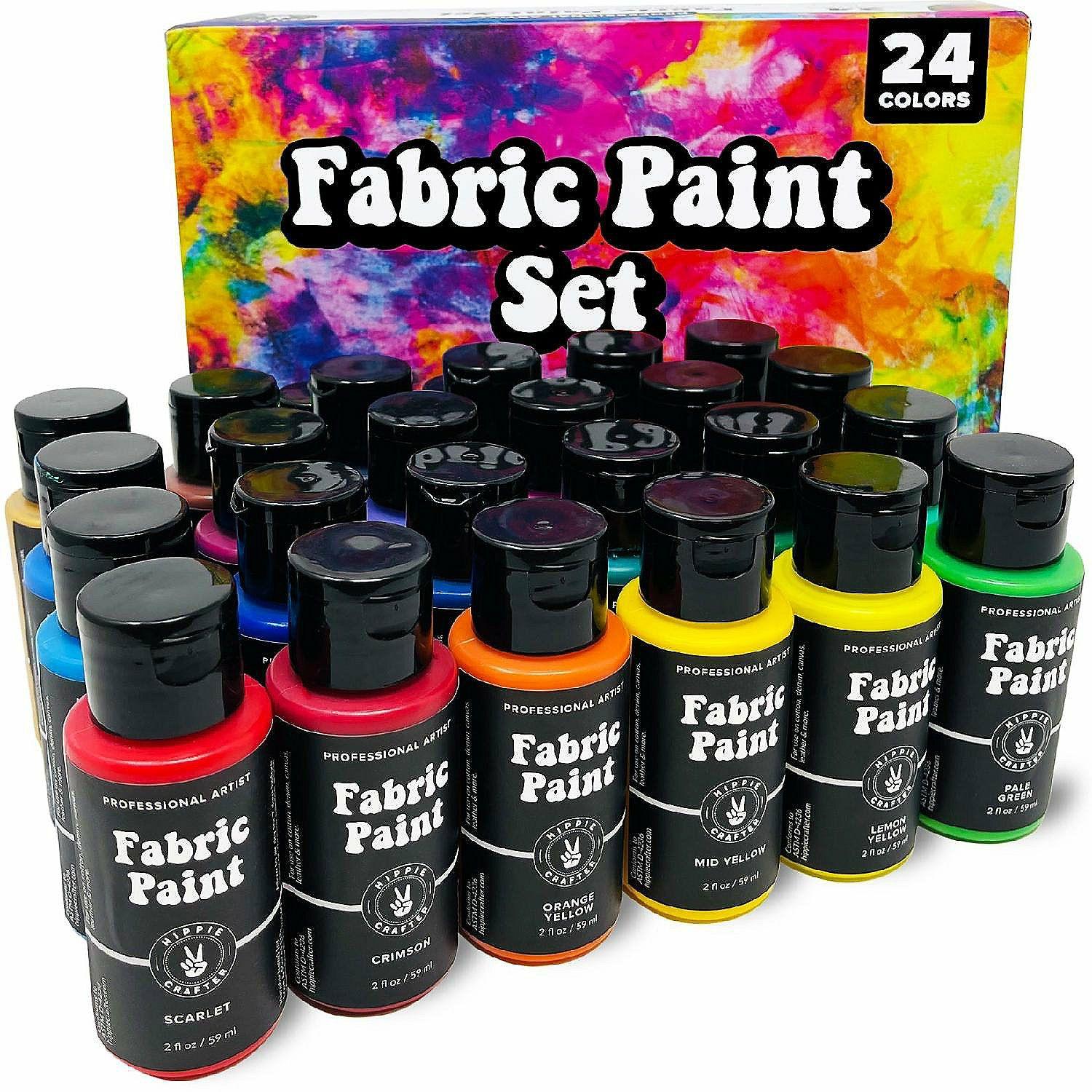 Paint | Hippie Crafter Fabric Paint Set 24 Colors