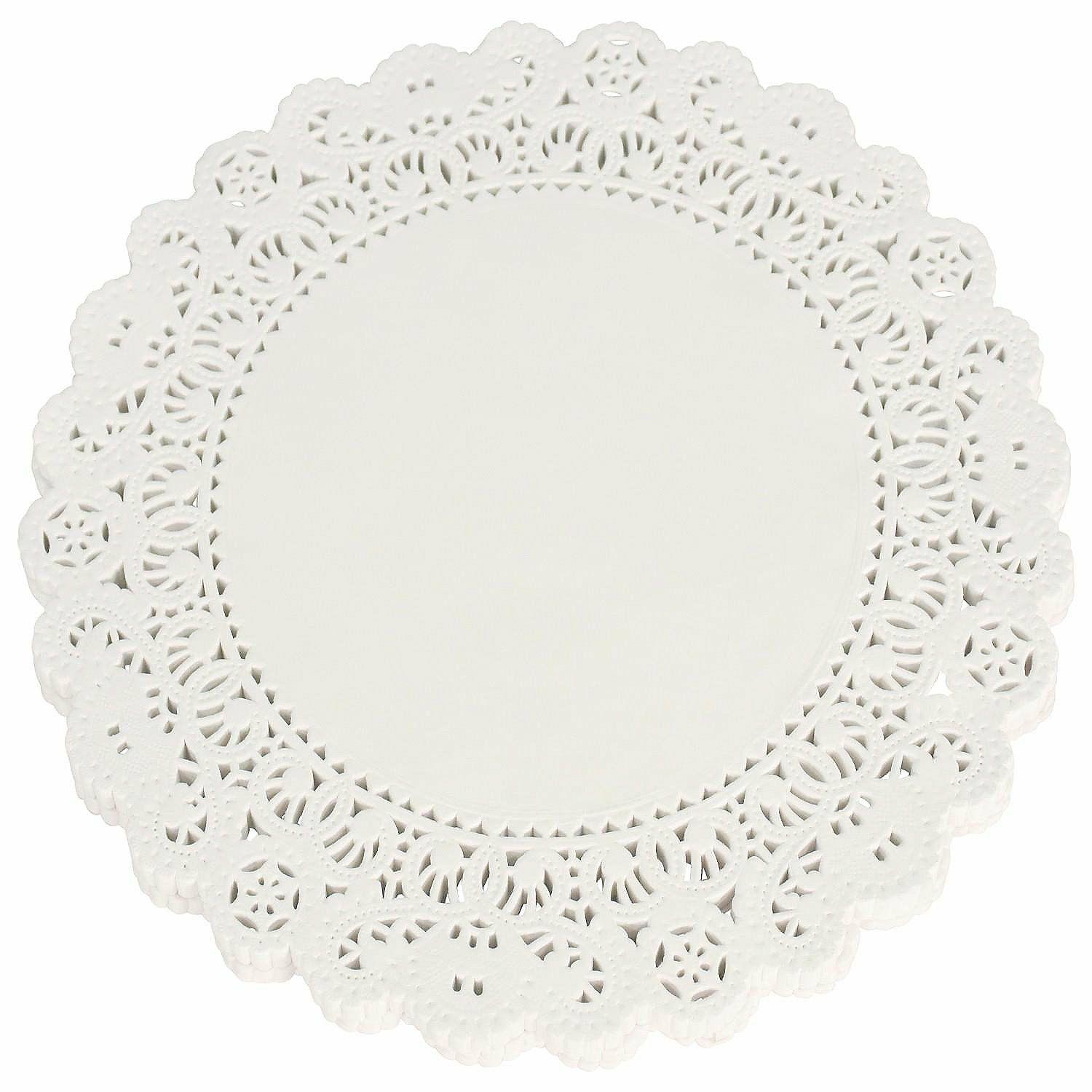 Paint | School Smart Paper Die Cut Round Lace Doilies, 8 Inches, White, Pack of 100