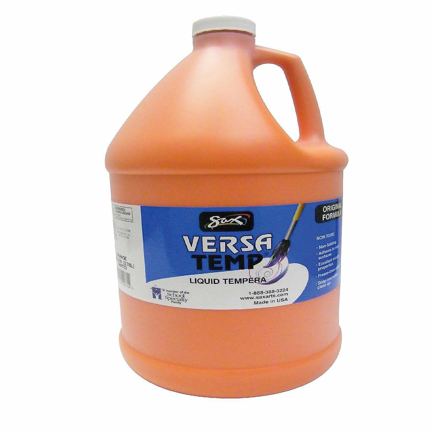 Paper | Sax Versatemp Heavy-Bodied Tempera Paint, 1 Gallon, Orange