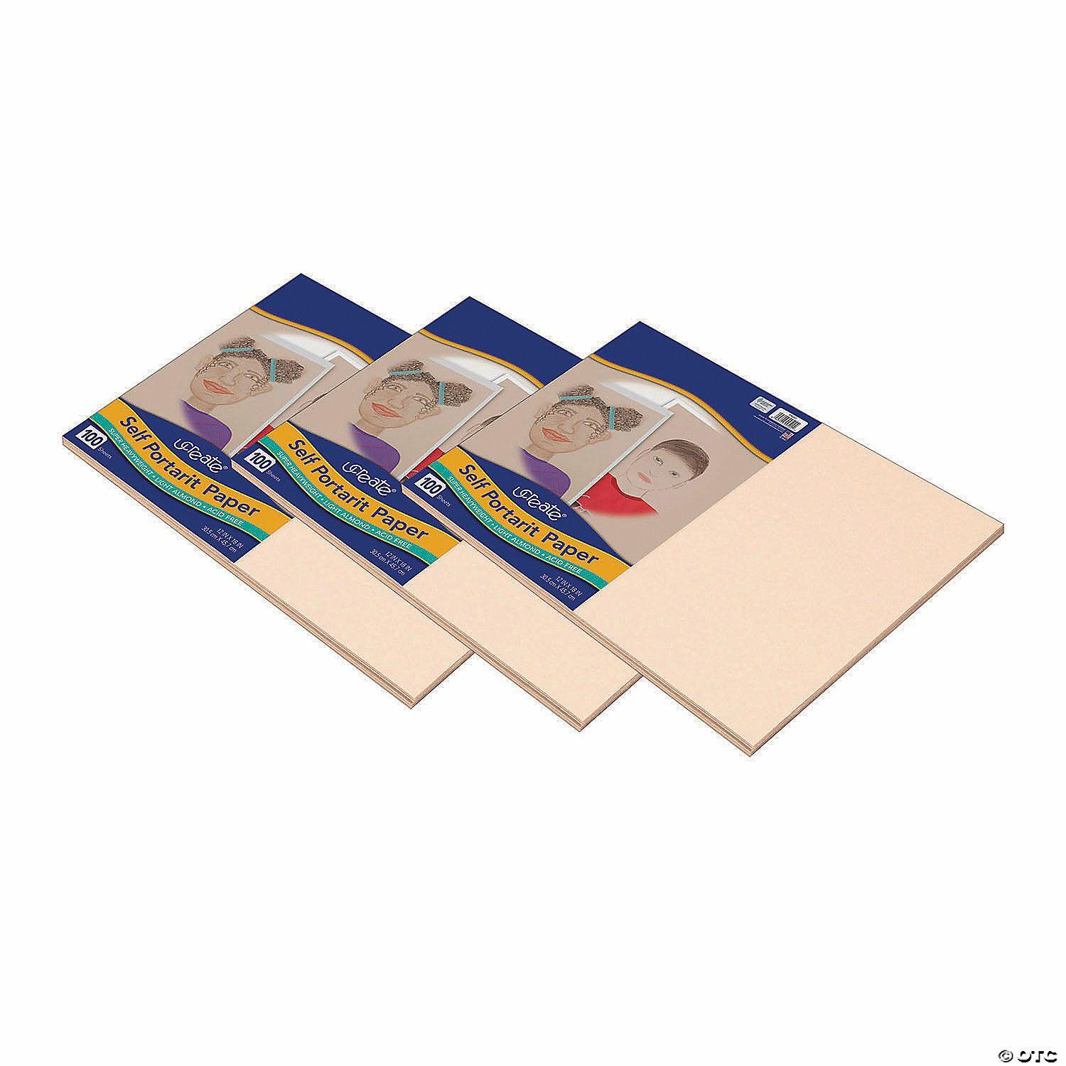 Paper | UCreate® Self Portrait Paper, Light Almond, 12″ x 18″, 100 Sheets Per Pack, 3 Packs