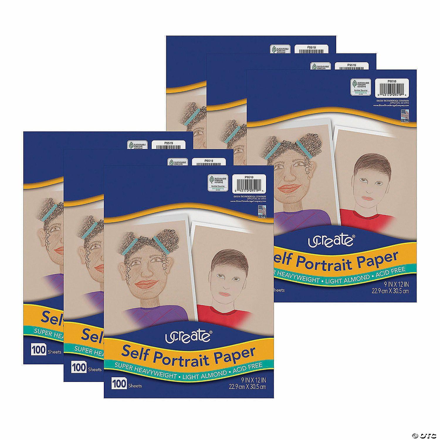 Paper | UCreate® Self Portrait Paper, Light Almond, 9″ x 12″, 100 Sheets Per Pack, 6 Packs