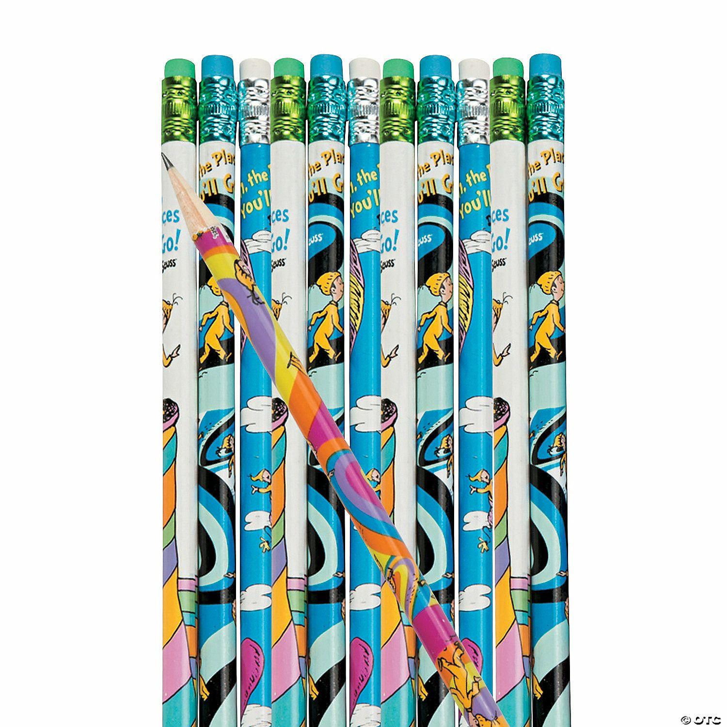 Pencils | 7 1/2″ Bulk 72 Pc. Oh, the Places You’ll Go Wood Pencils