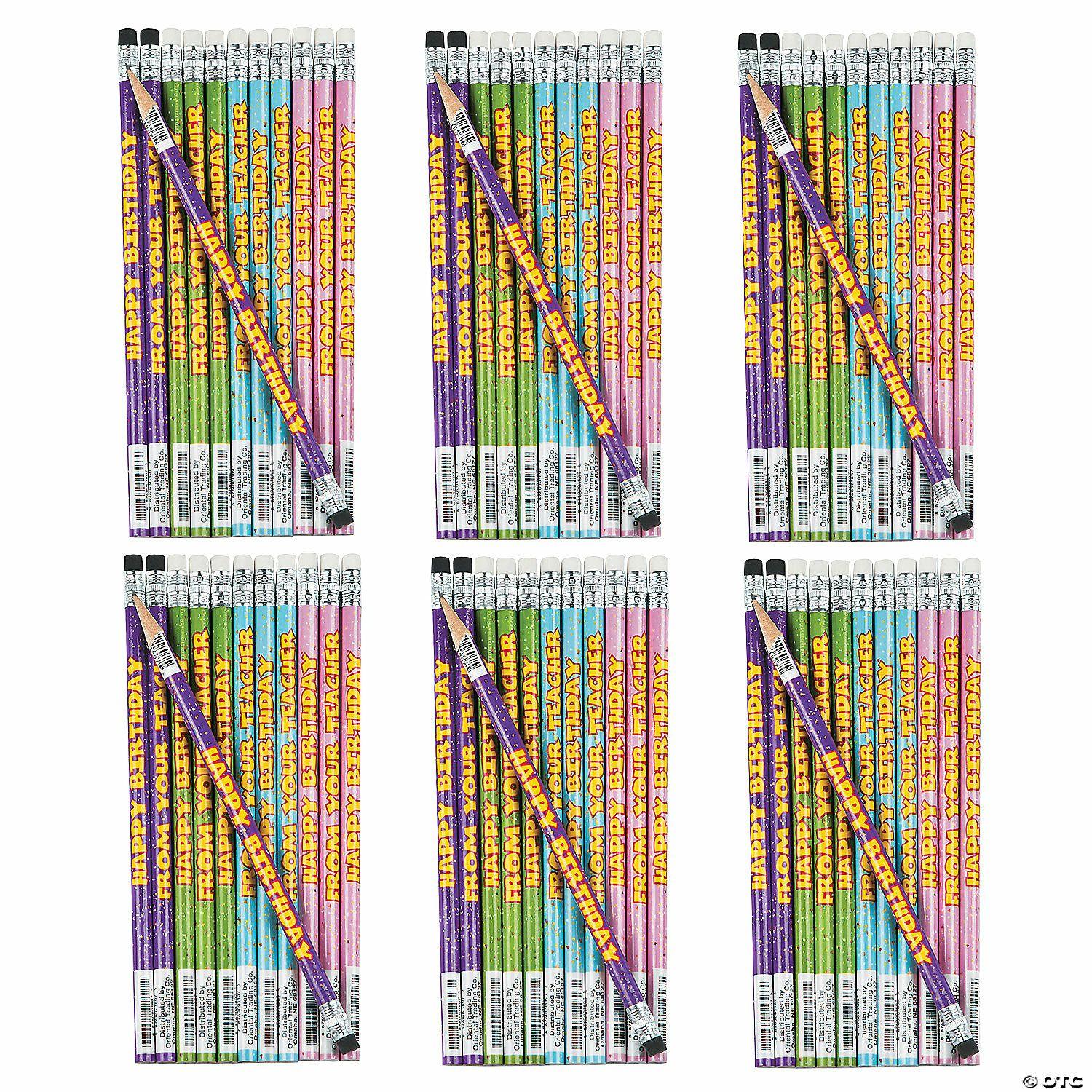 Pencils | Bulk 144 Pc. Happy Birthday From Your Teacher Pencils