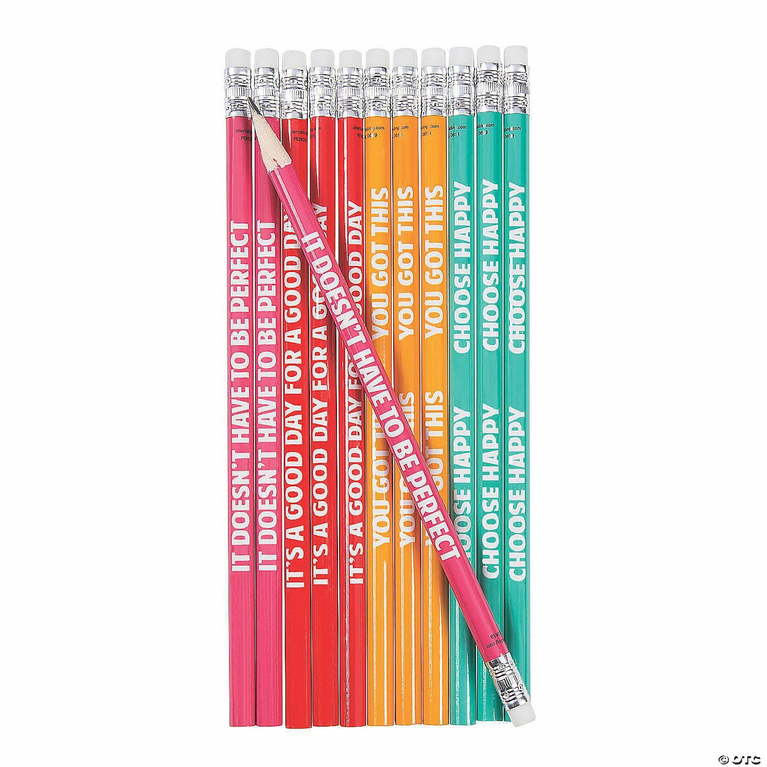 Pencils | Happy Day Sayings Pencils – 24 Pc.