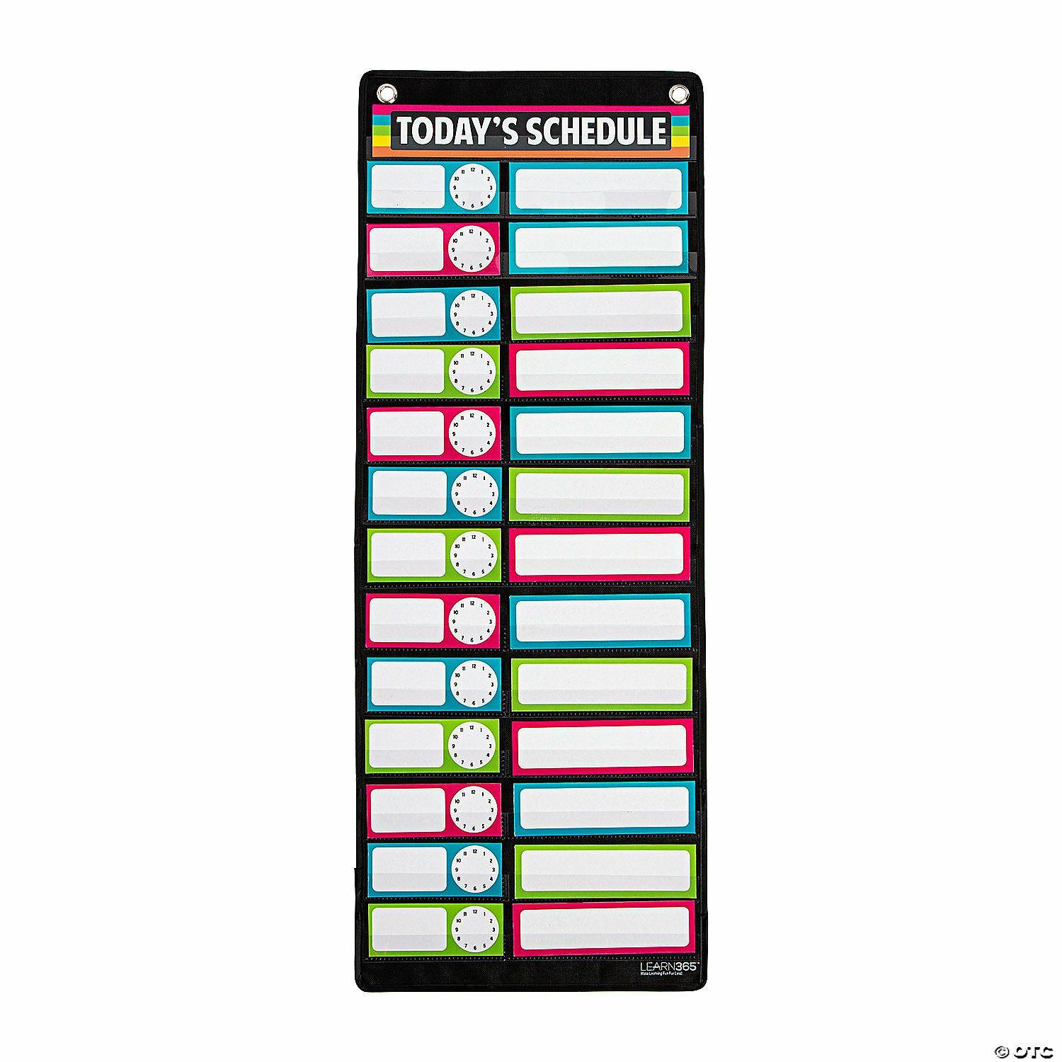 Pocket Charts | Classroom Scheduling Pocket Chart – 28 Pc.