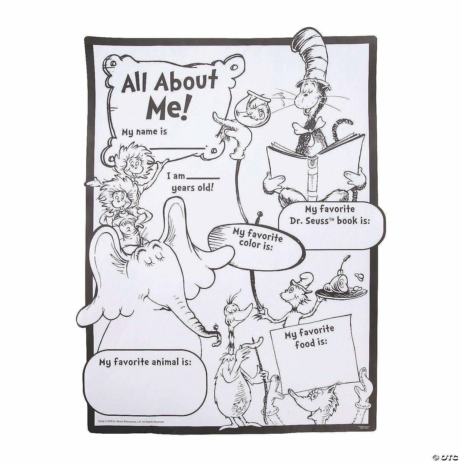 Posters | 16 3/4″ x 22″ Color Your Own “All About Me” Paper Posters – 30 Pc.