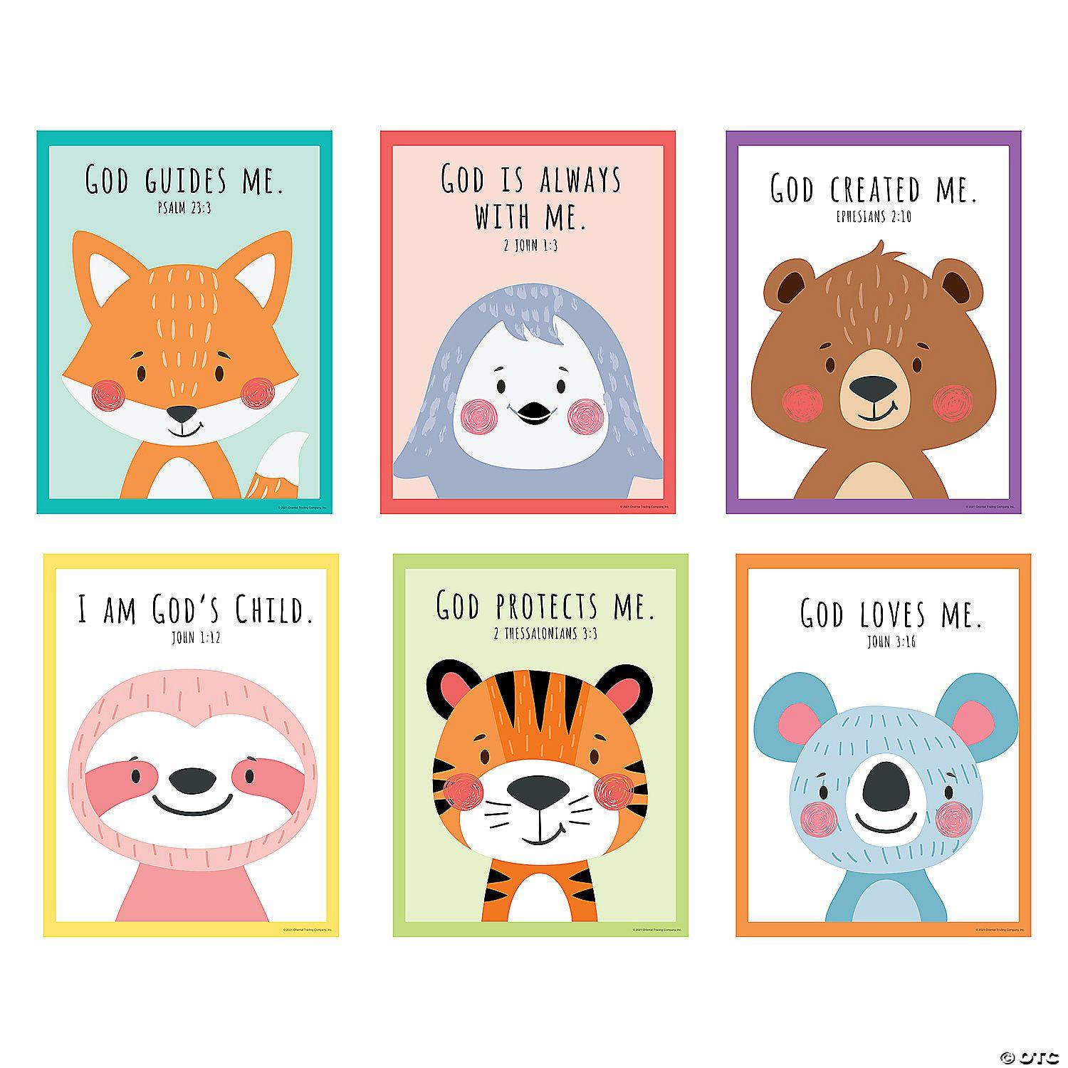 Posters | Animal Bible Verse Posters – 6 Pc.