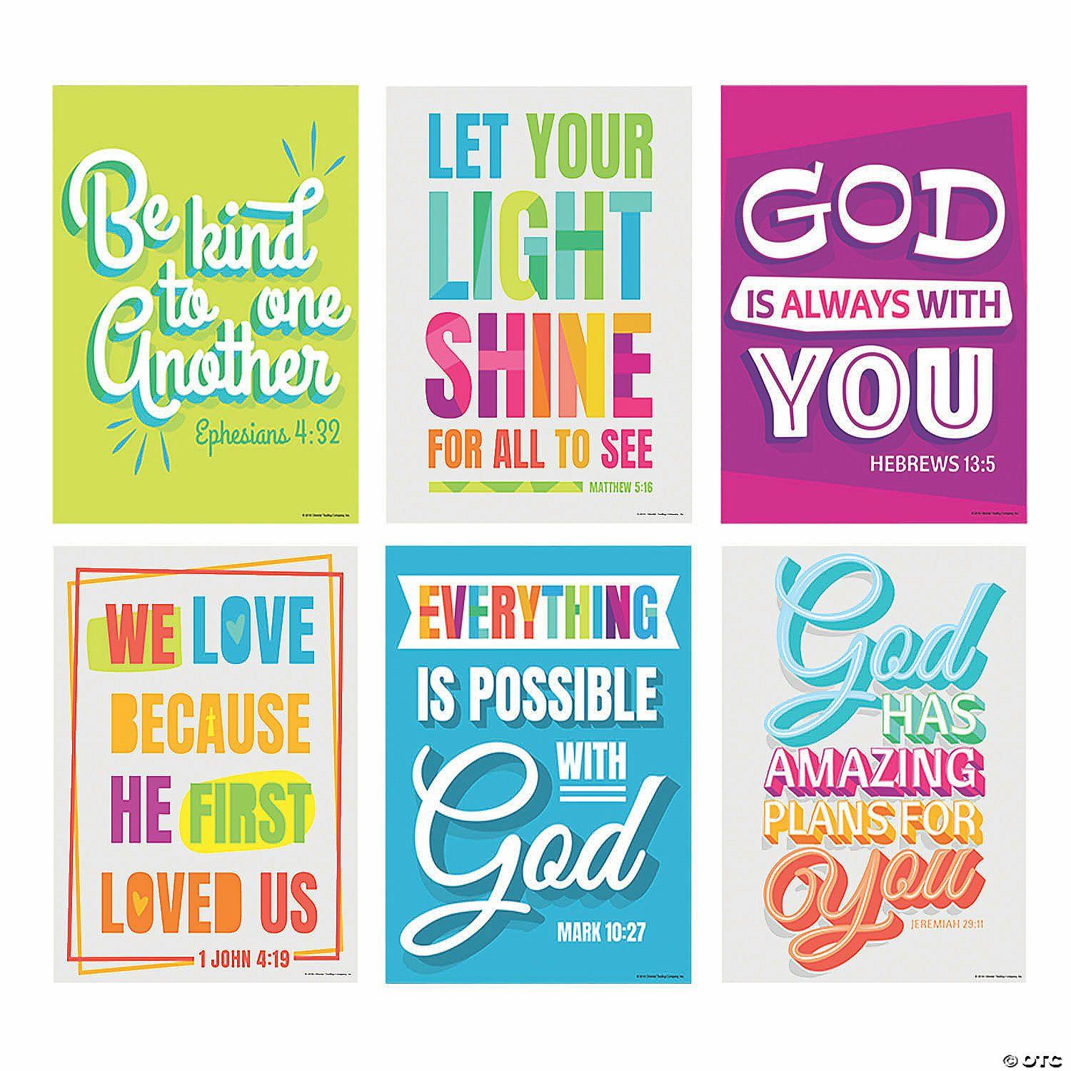 Posters | Bright Scripture Posters – 6 Pc.