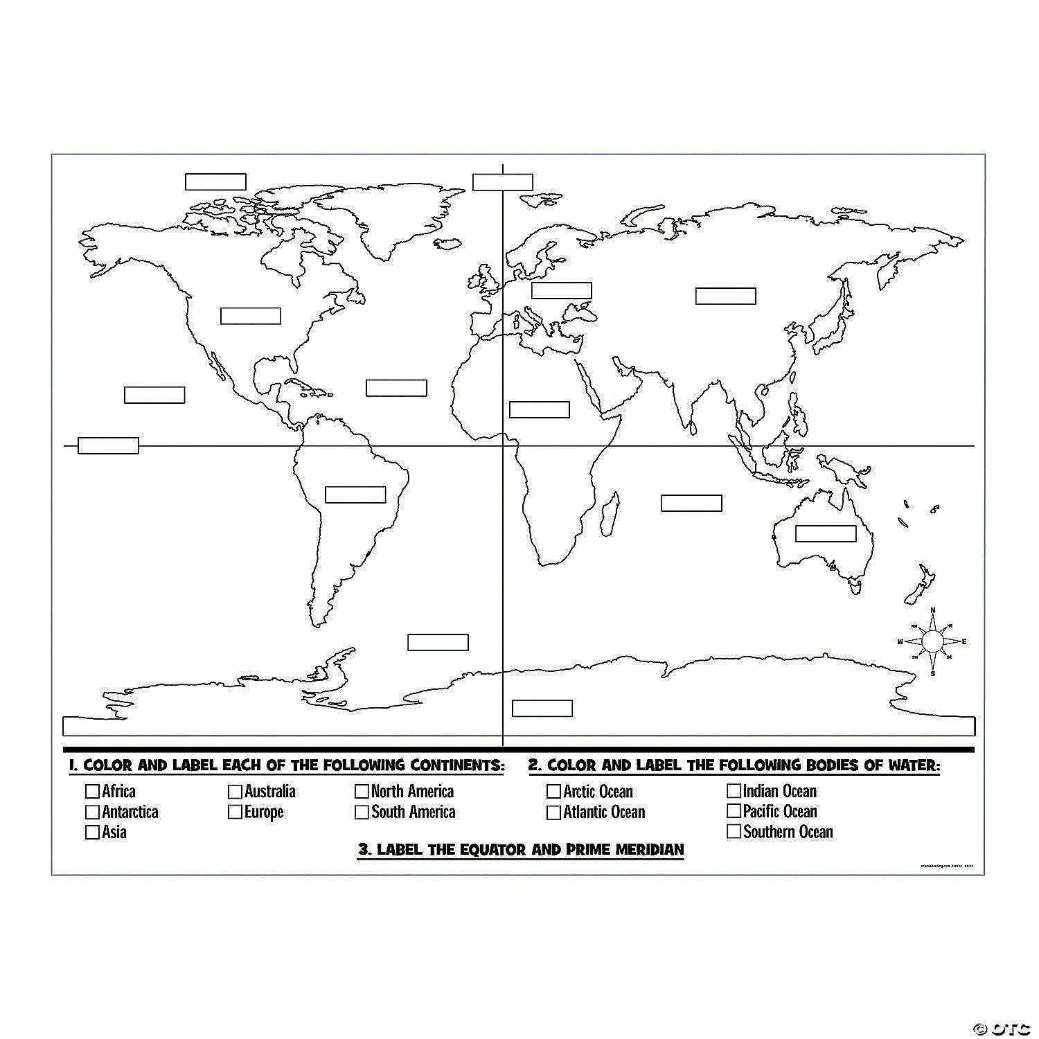 Posters | Color Your Own World Map Posters – 30 Pc.