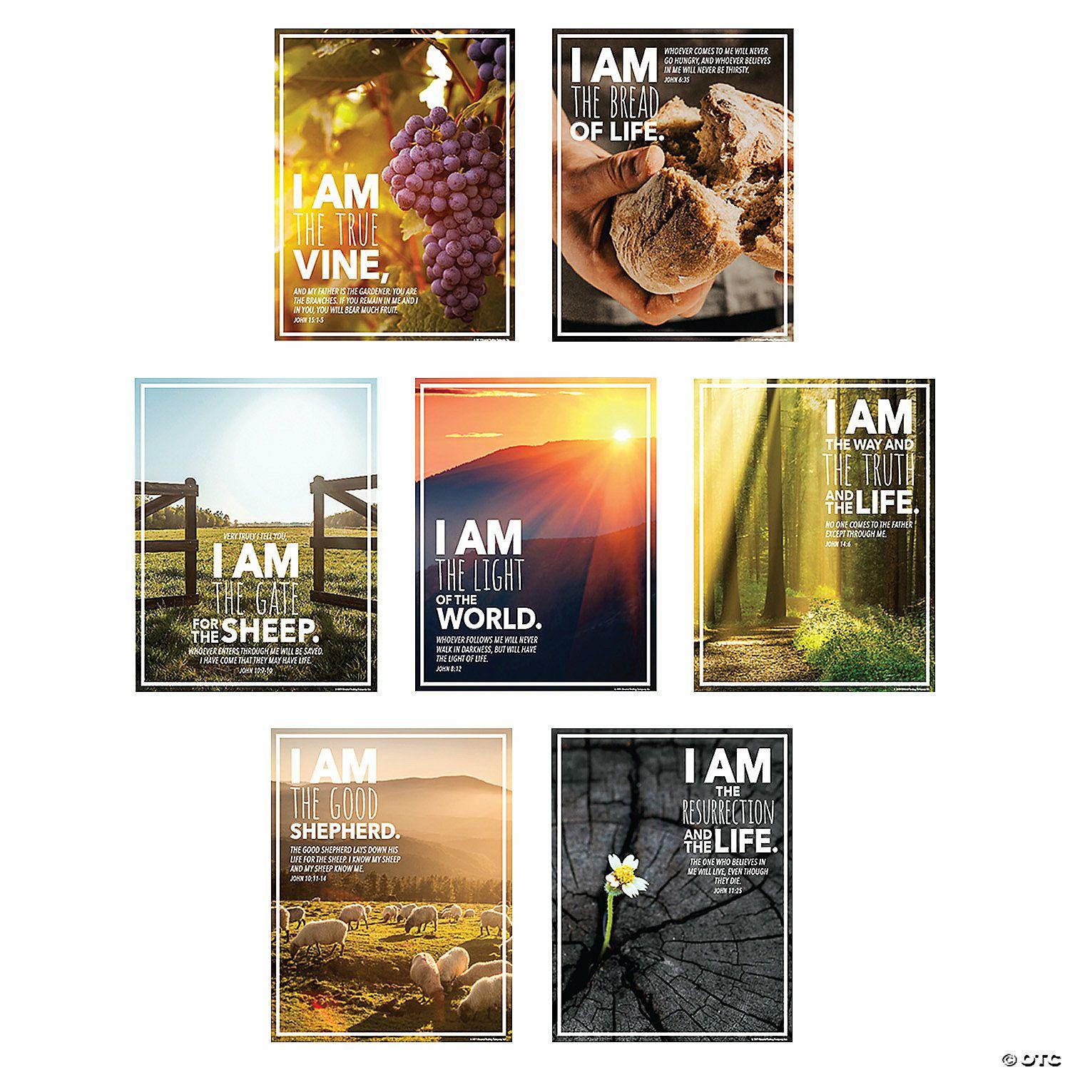 Posters | Jesus&’ I Am Statements Poster Set – 7 Pc.