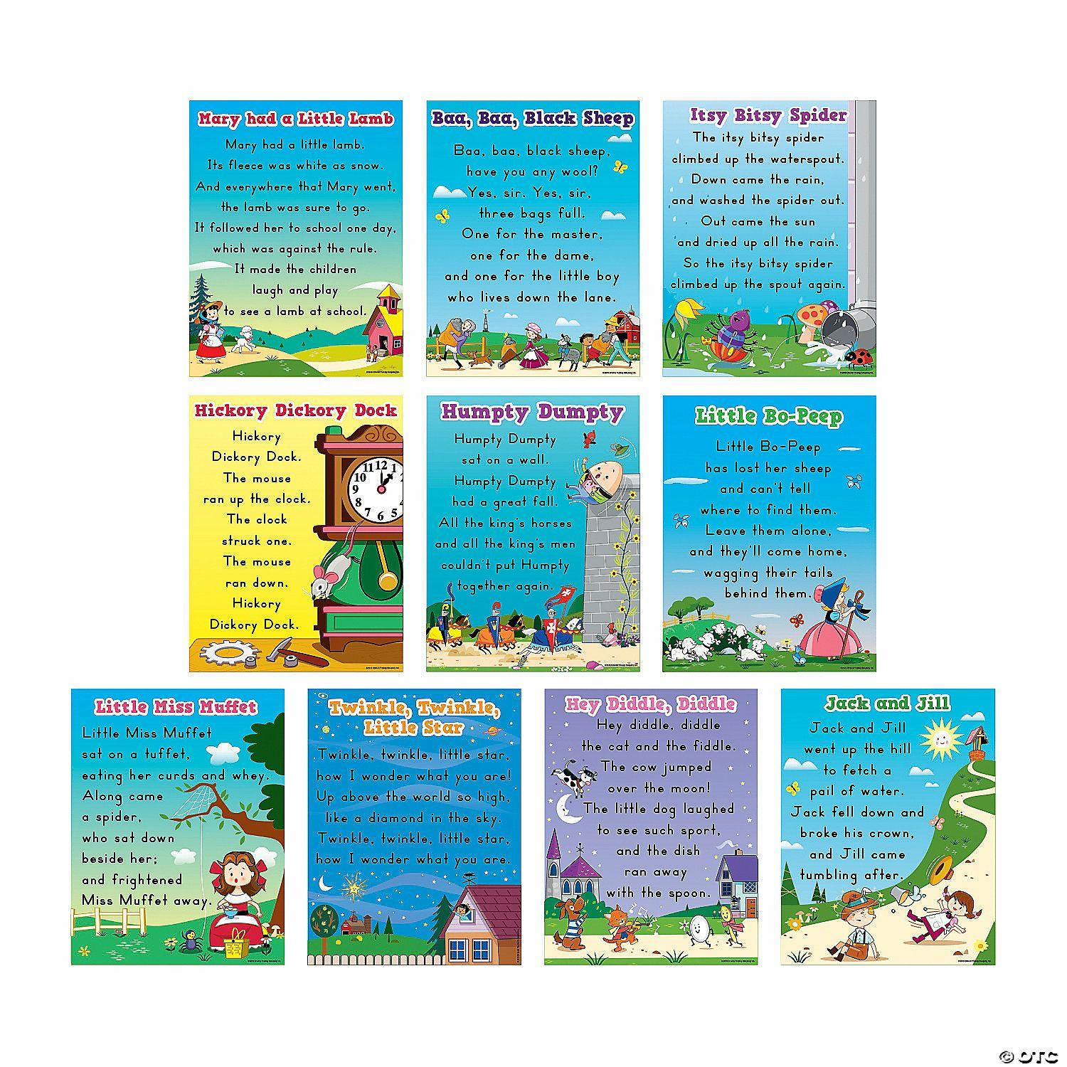 Posters | Nursery Rhyme Posters – 10 Pc.