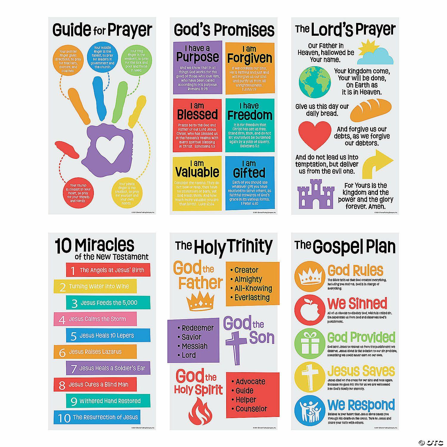 Posters | Preschool Faith Poster Set – 6 Pc.