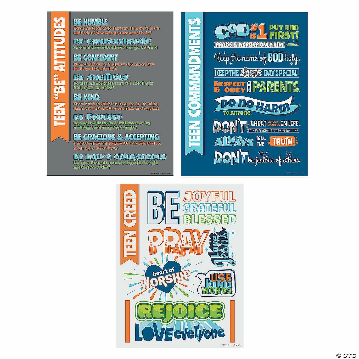 Posters | Religious Teen Poster Set – 3 Pc.