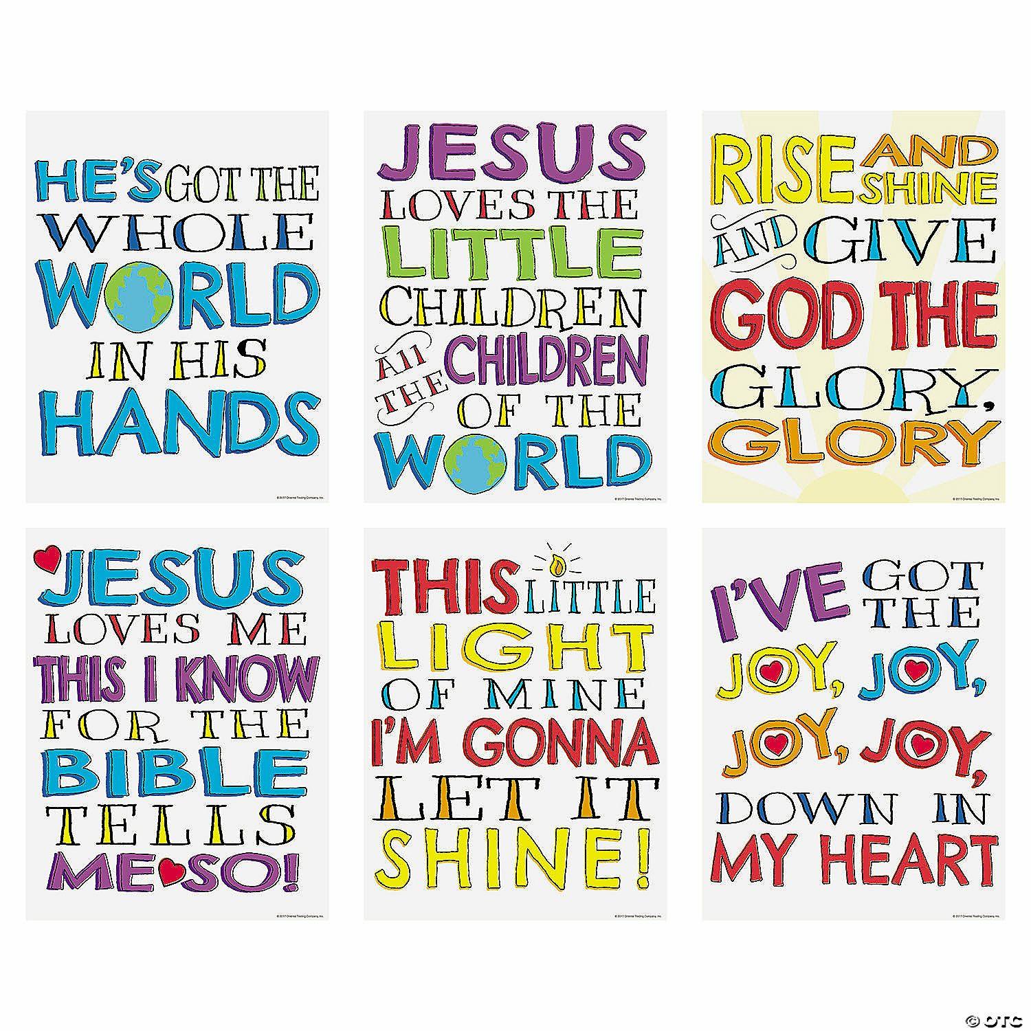 Posters | Sunday School Song Posters – 6 Pc.