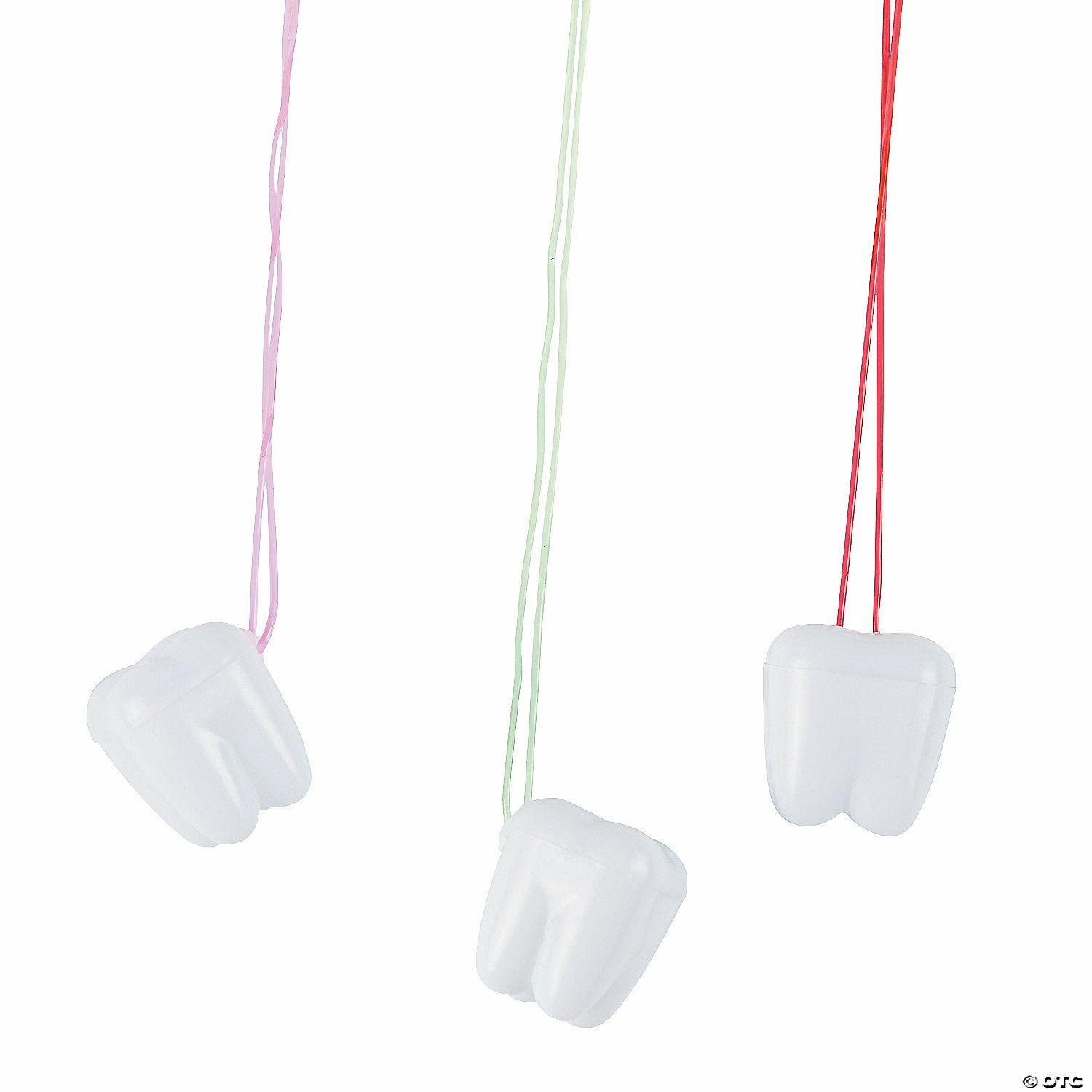 Science | 20″ – 20 3 4″ Bulk 144 Pc. White Plastic Tooth Saver Necklaces