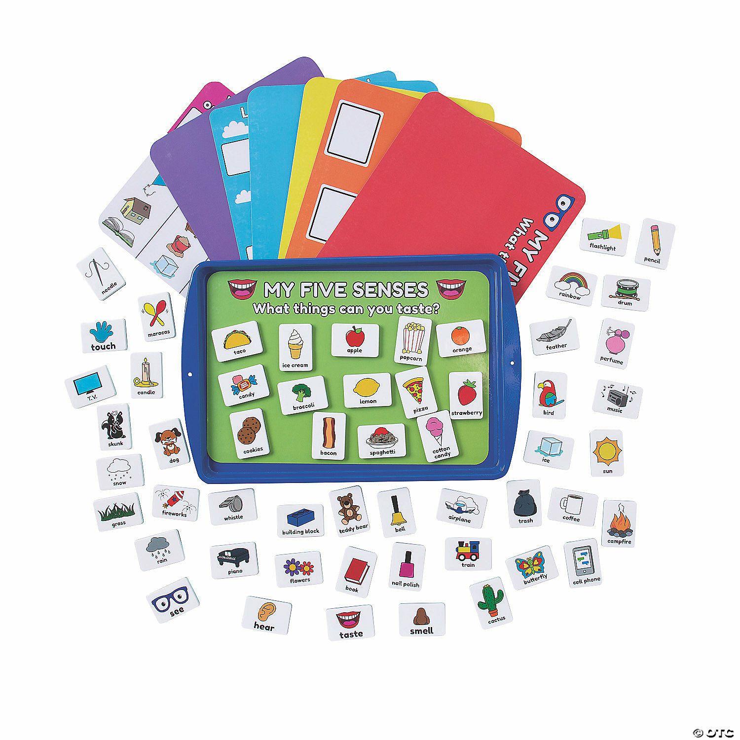 Science | 8 1/2″ x 12 1 2″ Five Senses Magnetic Activity Mats & Magnets Set – 63 Pc.